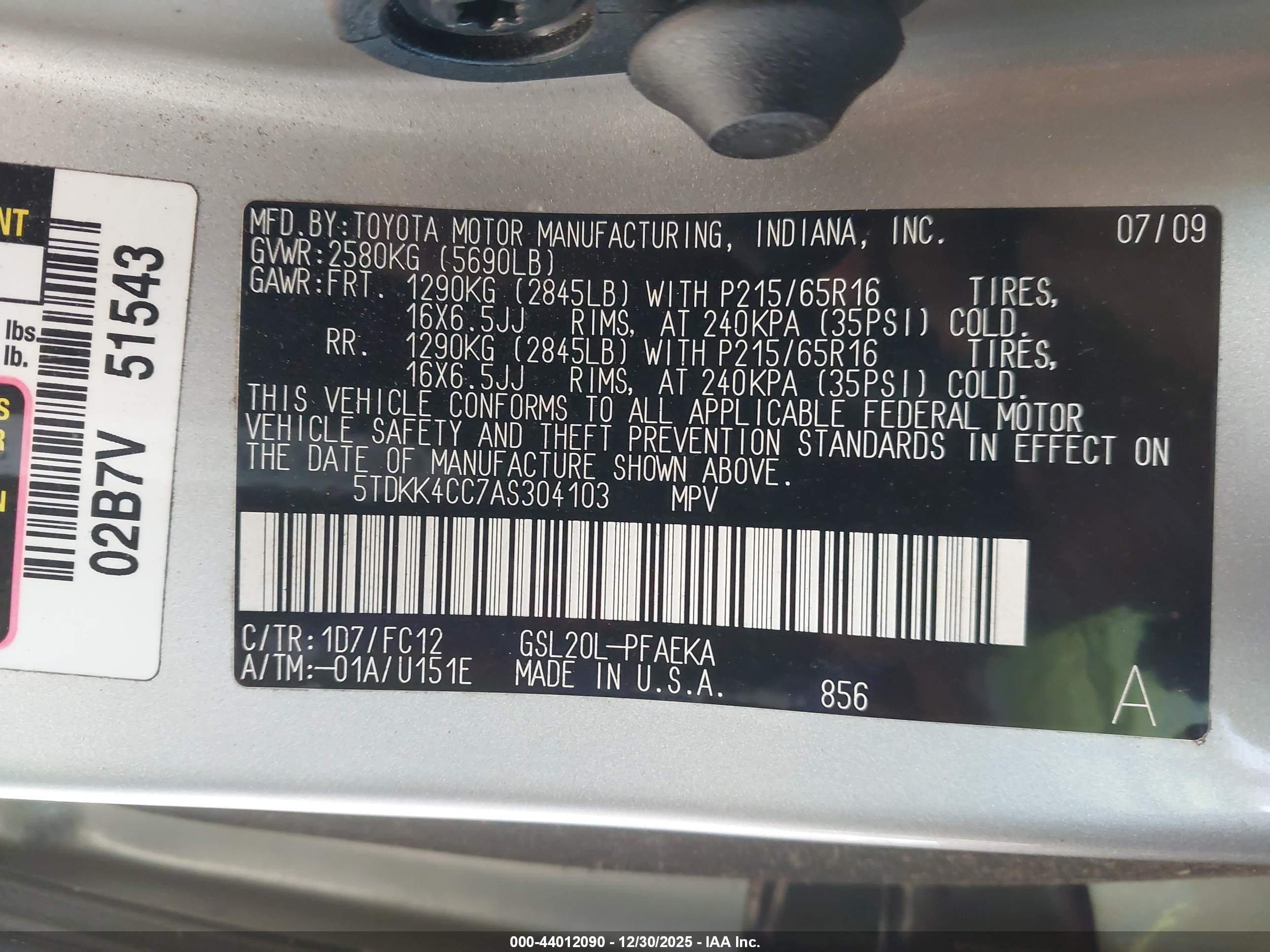 TOYOTA SIENNA image 9