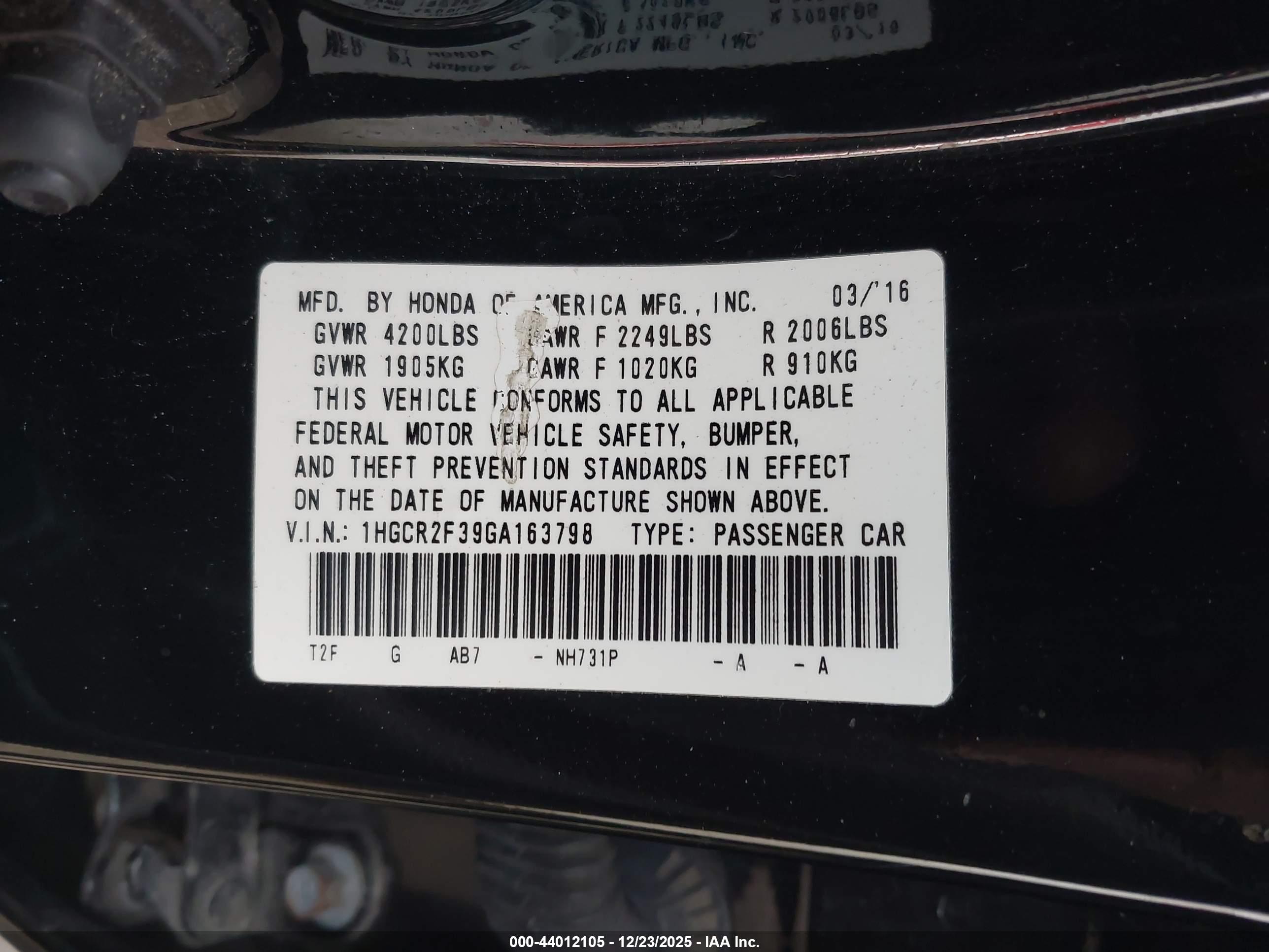 HONDA ACCORD image 9