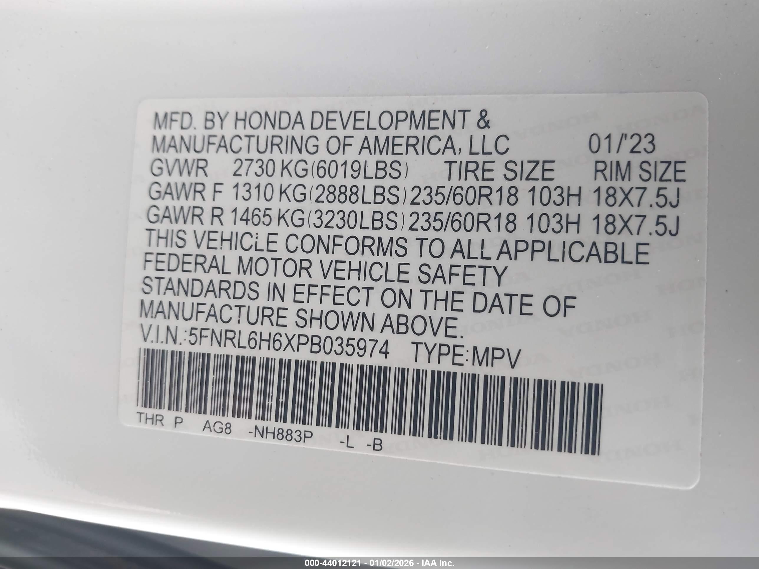 HONDA ODYSSEY image 9