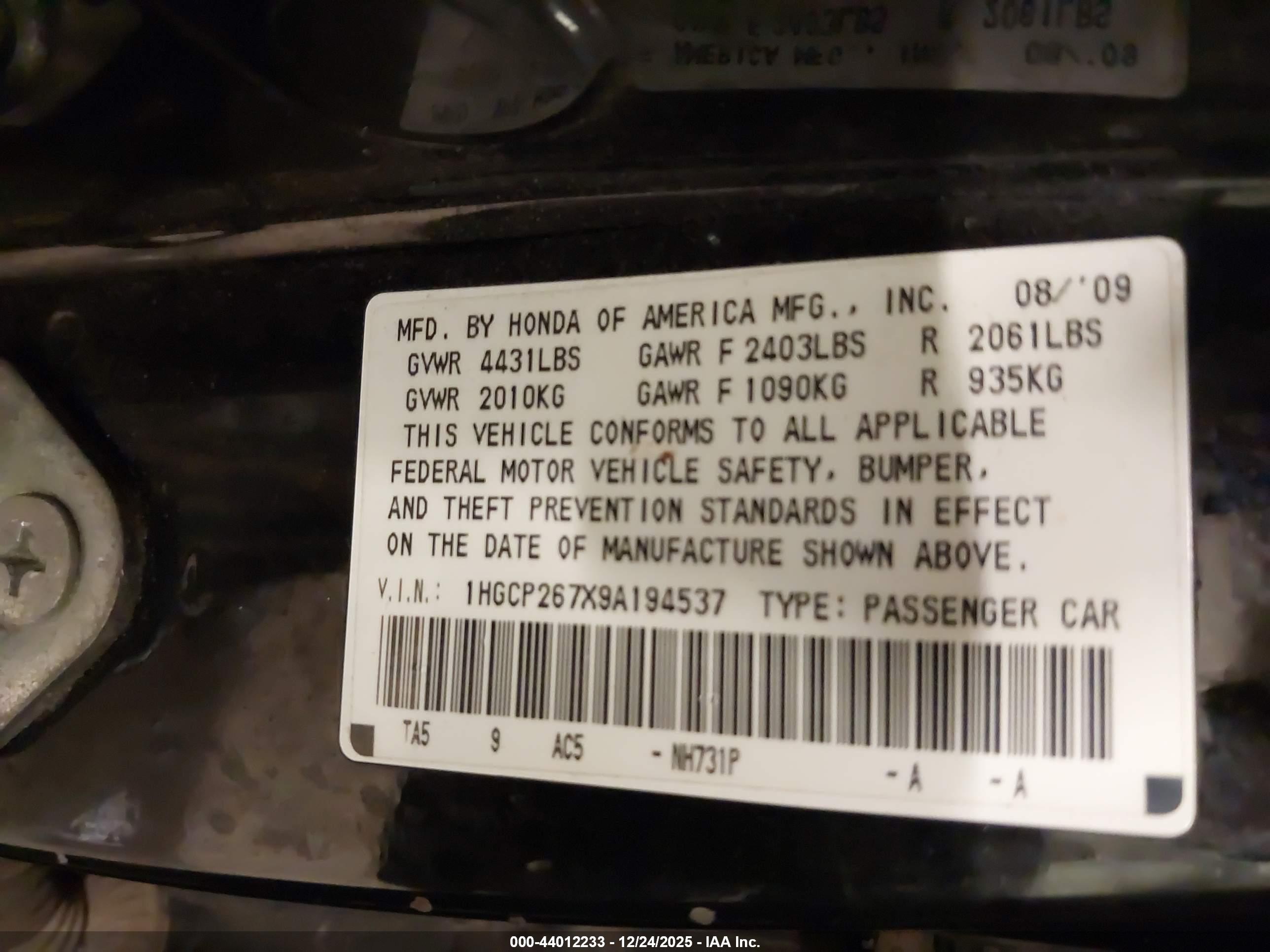 HONDA ACCORD image 9