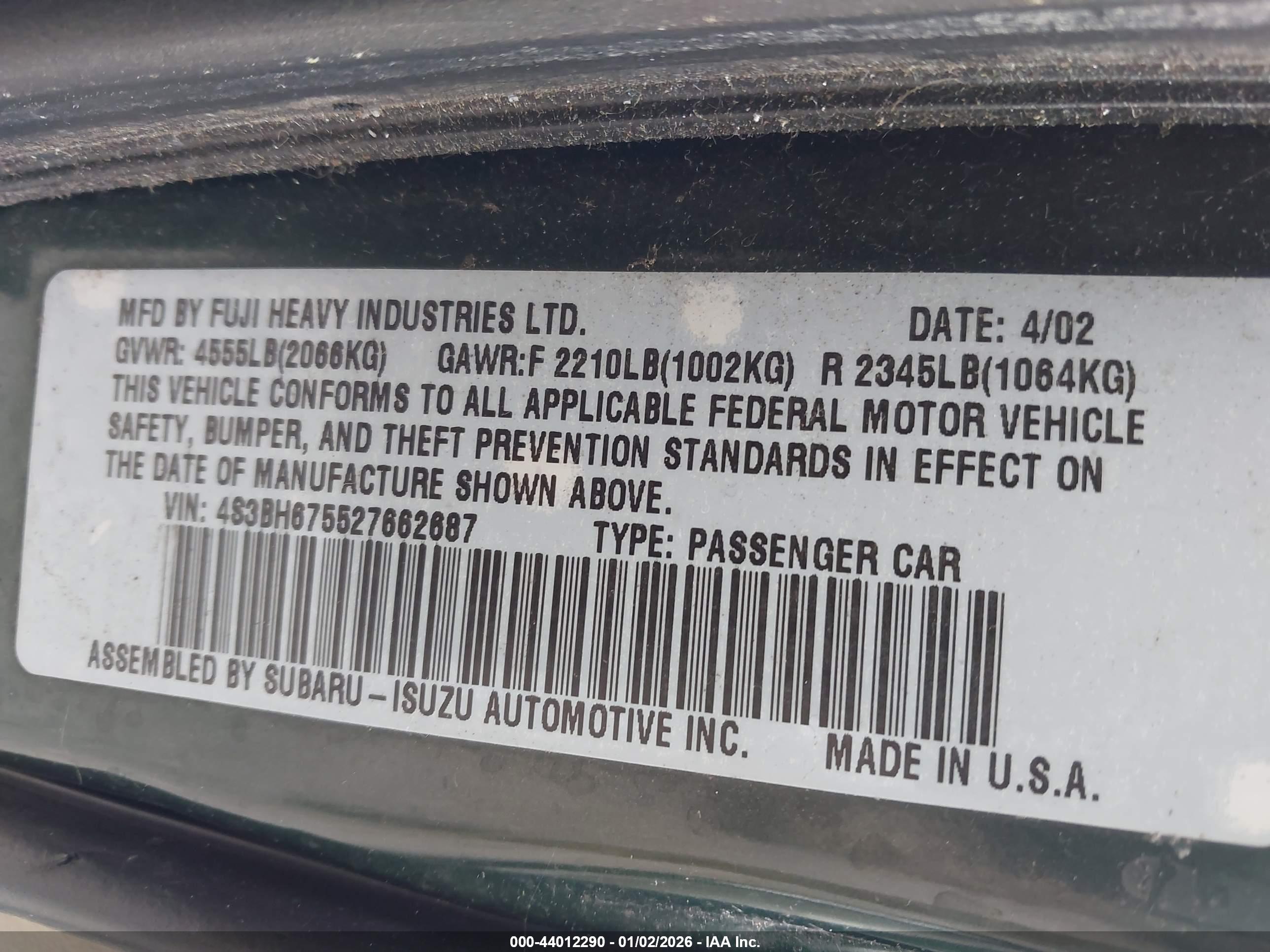 SUBARU OUTBACK image 9