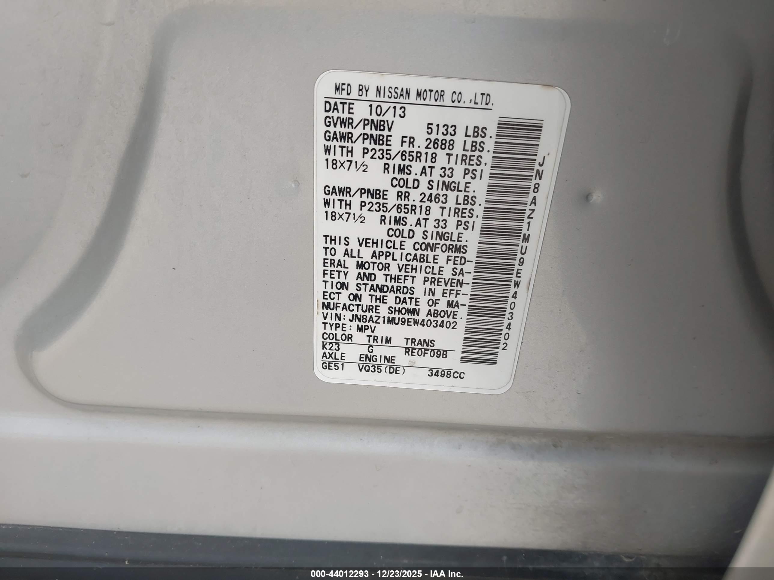 NISSAN MURANO image 9