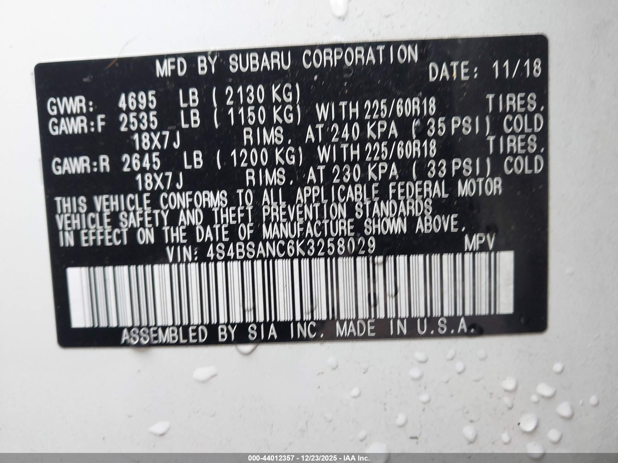 SUBARU OUTBACK image 9