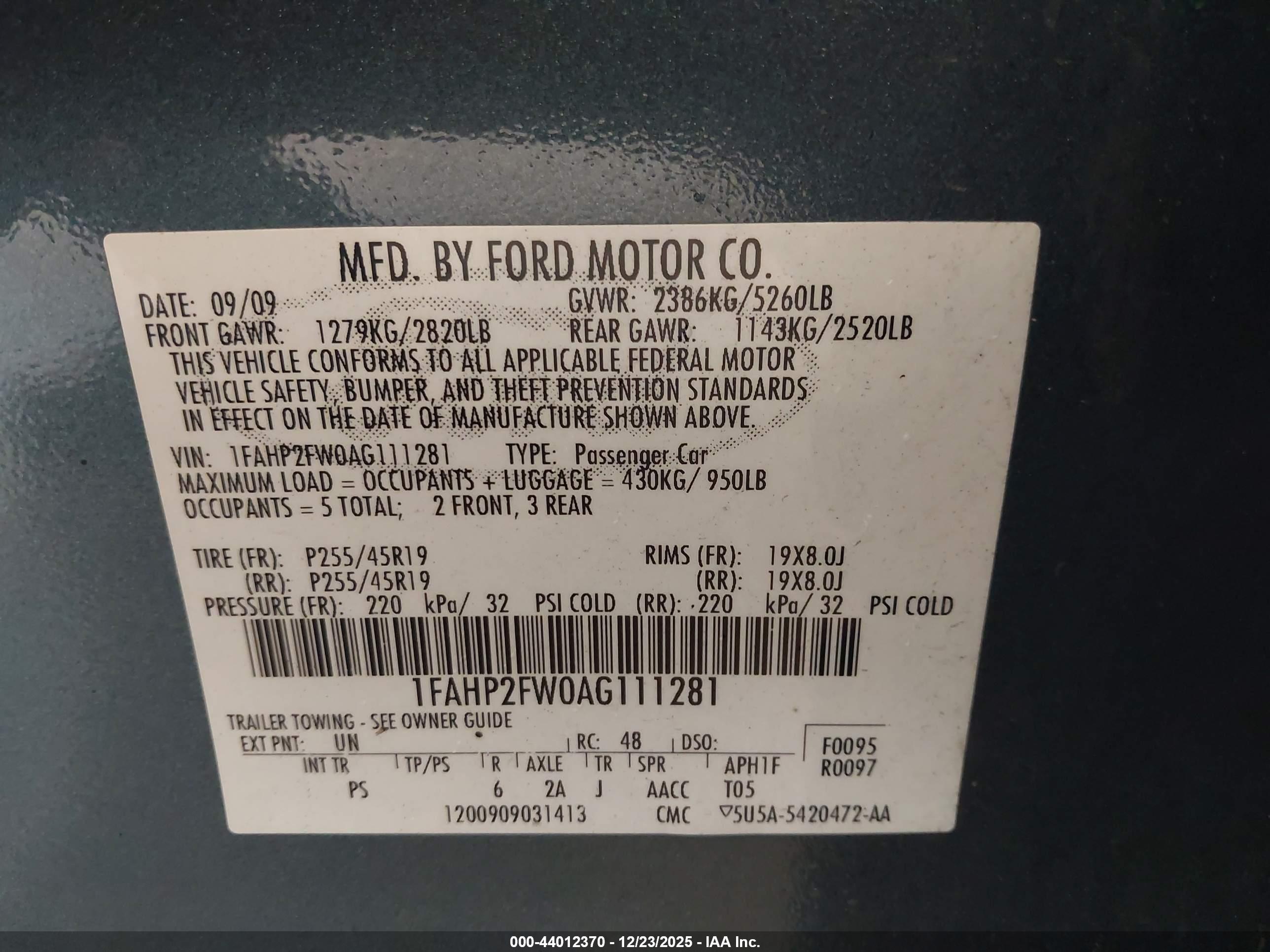 FORD TAURUS image 9