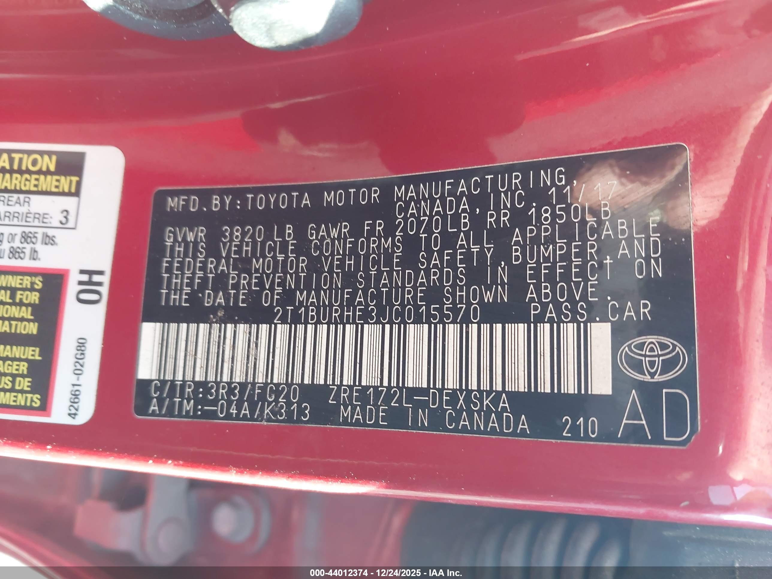 TOYOTA COROLLA image 9