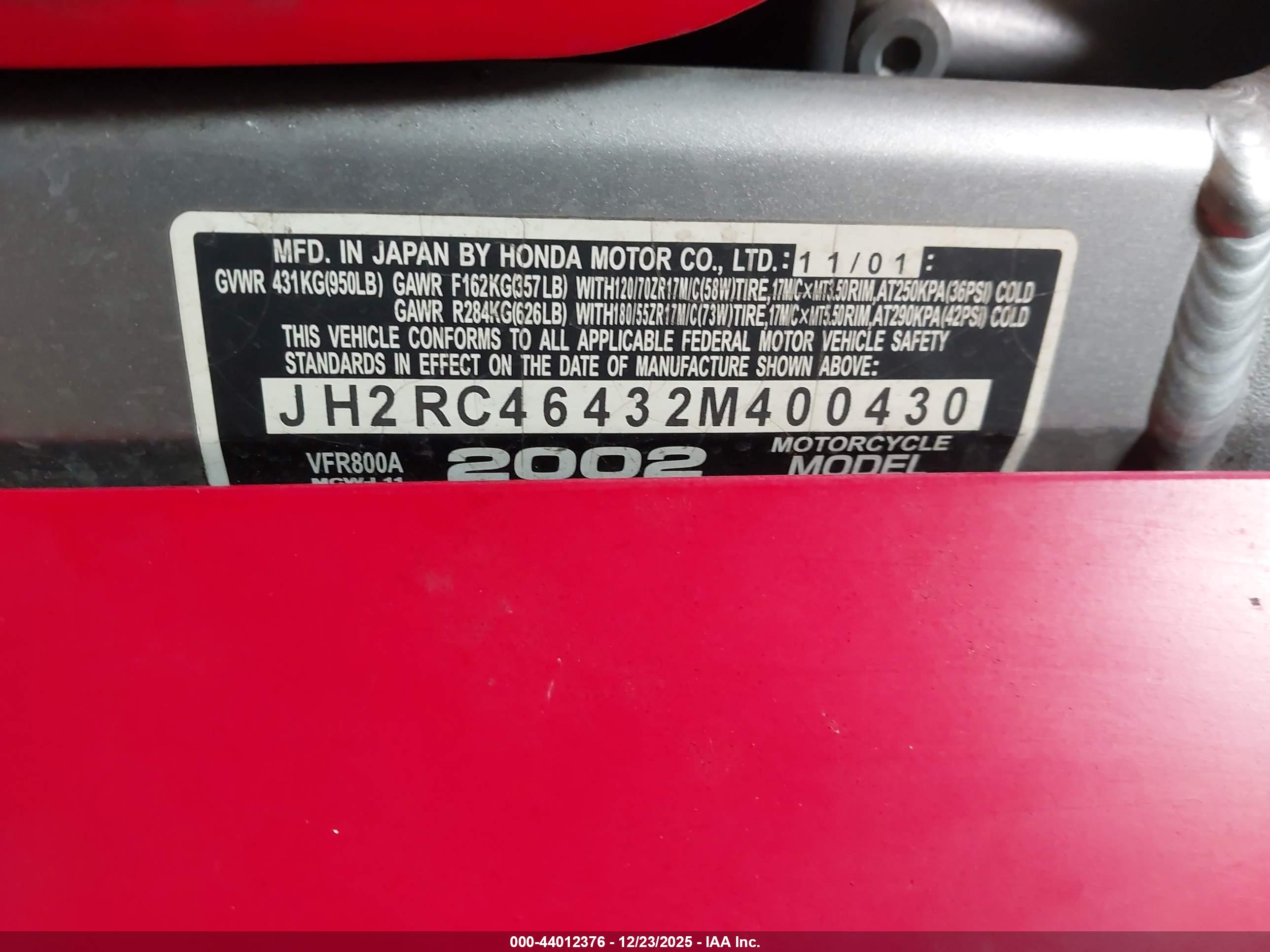 HONDA VFR800 image 10