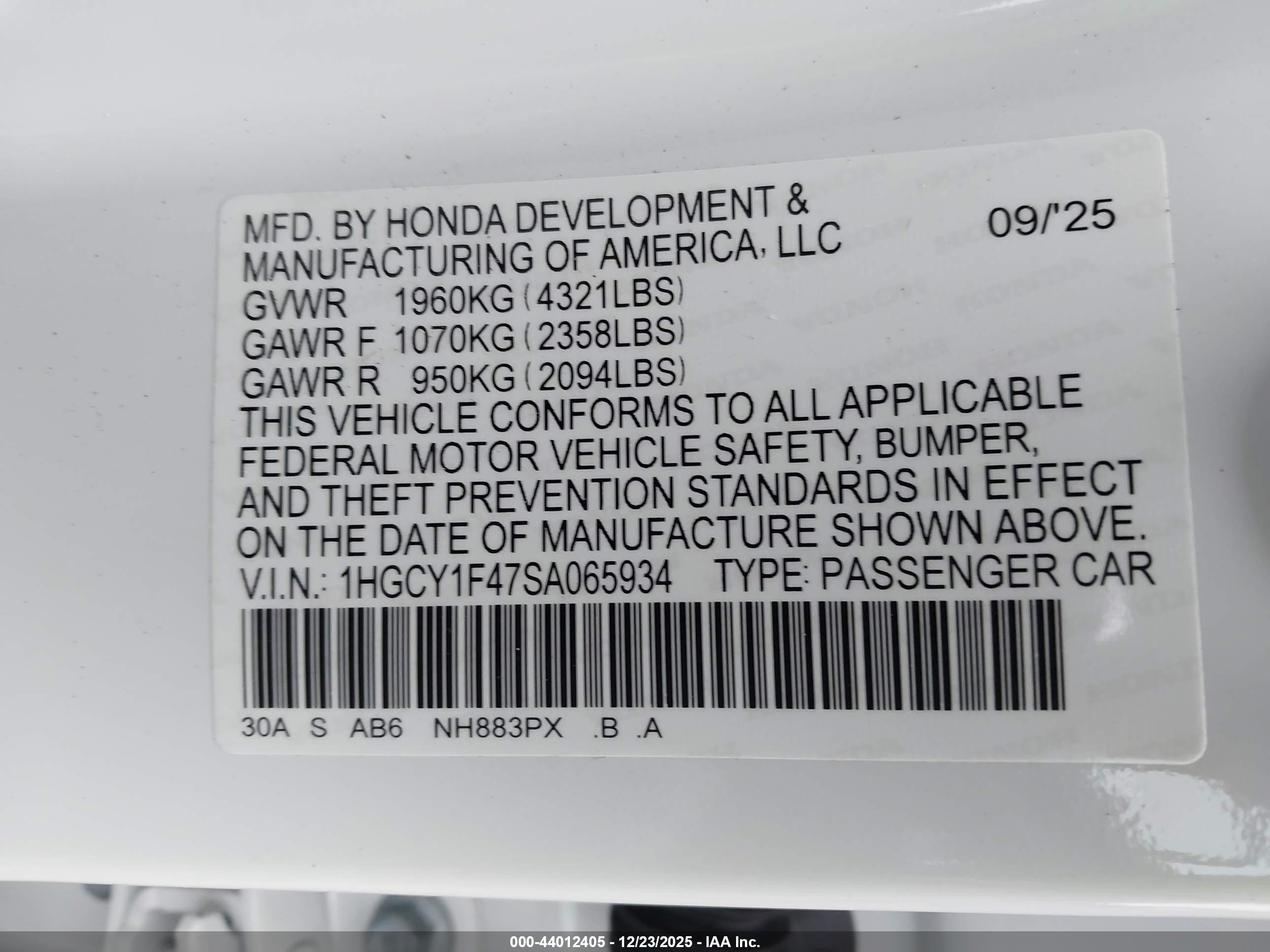 HONDA ACCORD image 9