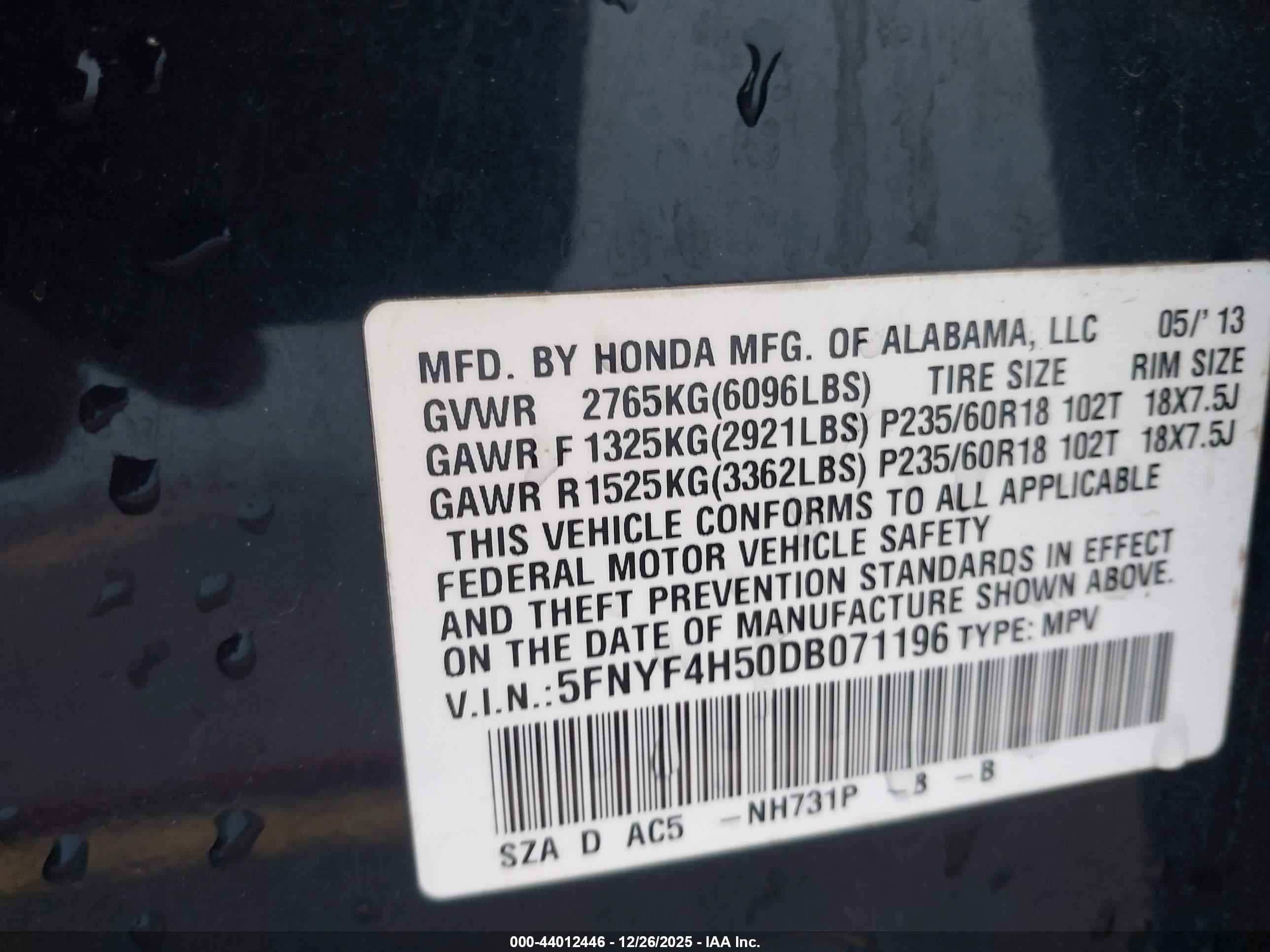 HONDA PILOT image 9