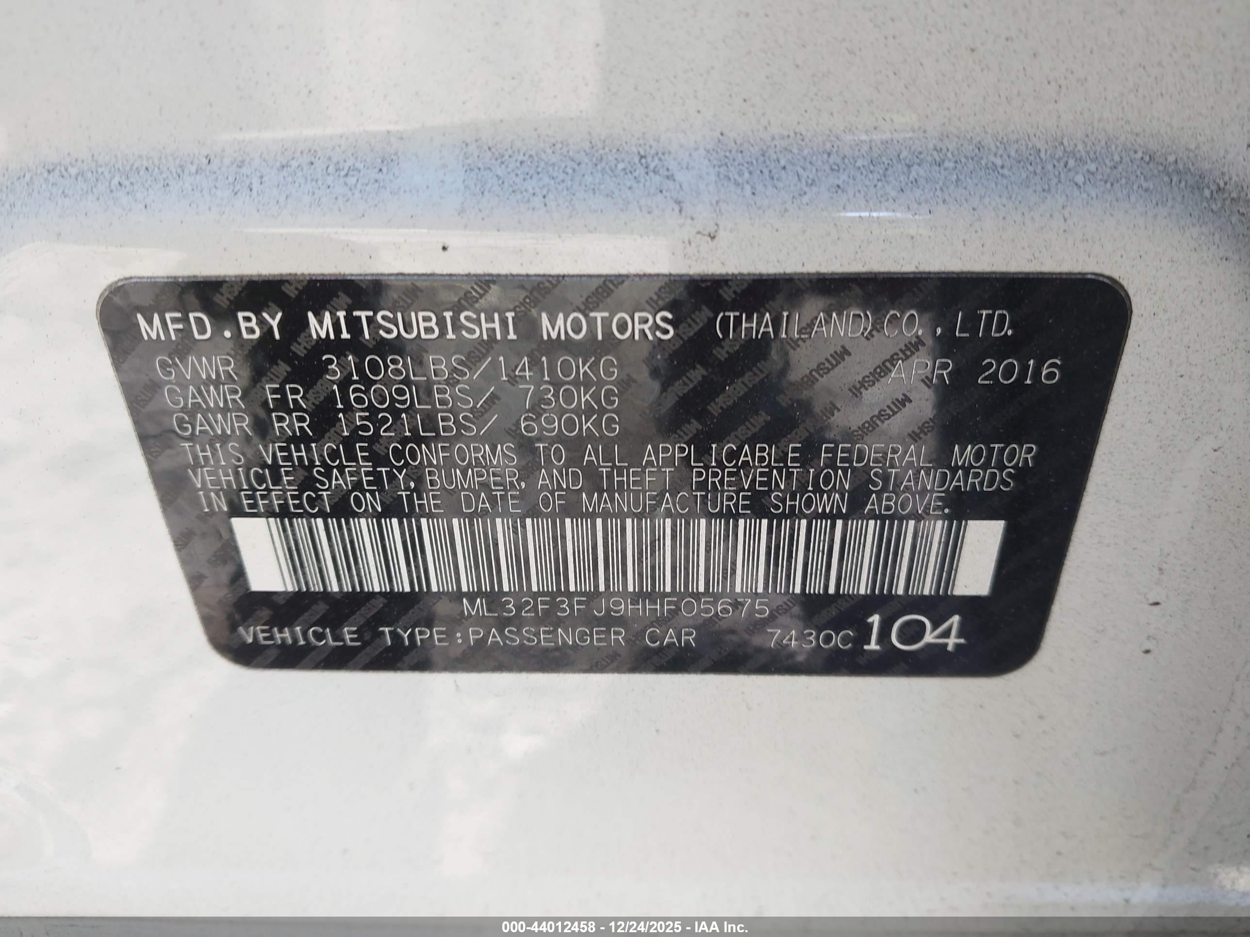 MITSUBISHI MIRAGE image 9