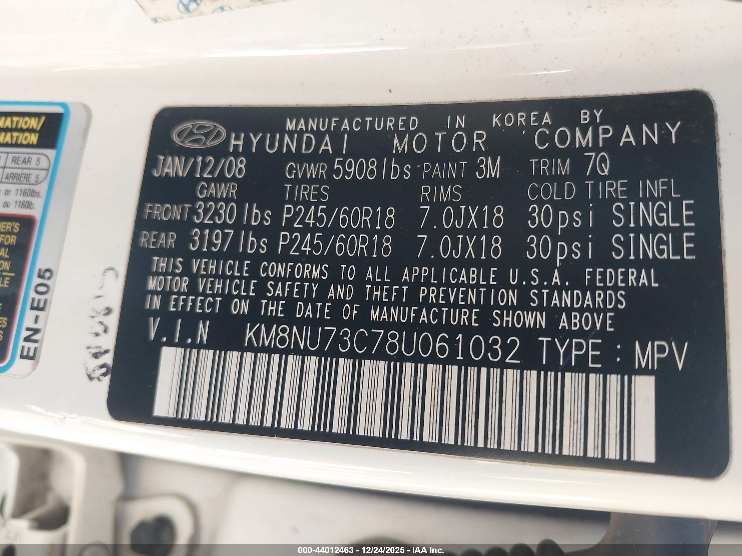 HYUNDAI VERACRUZ image 9