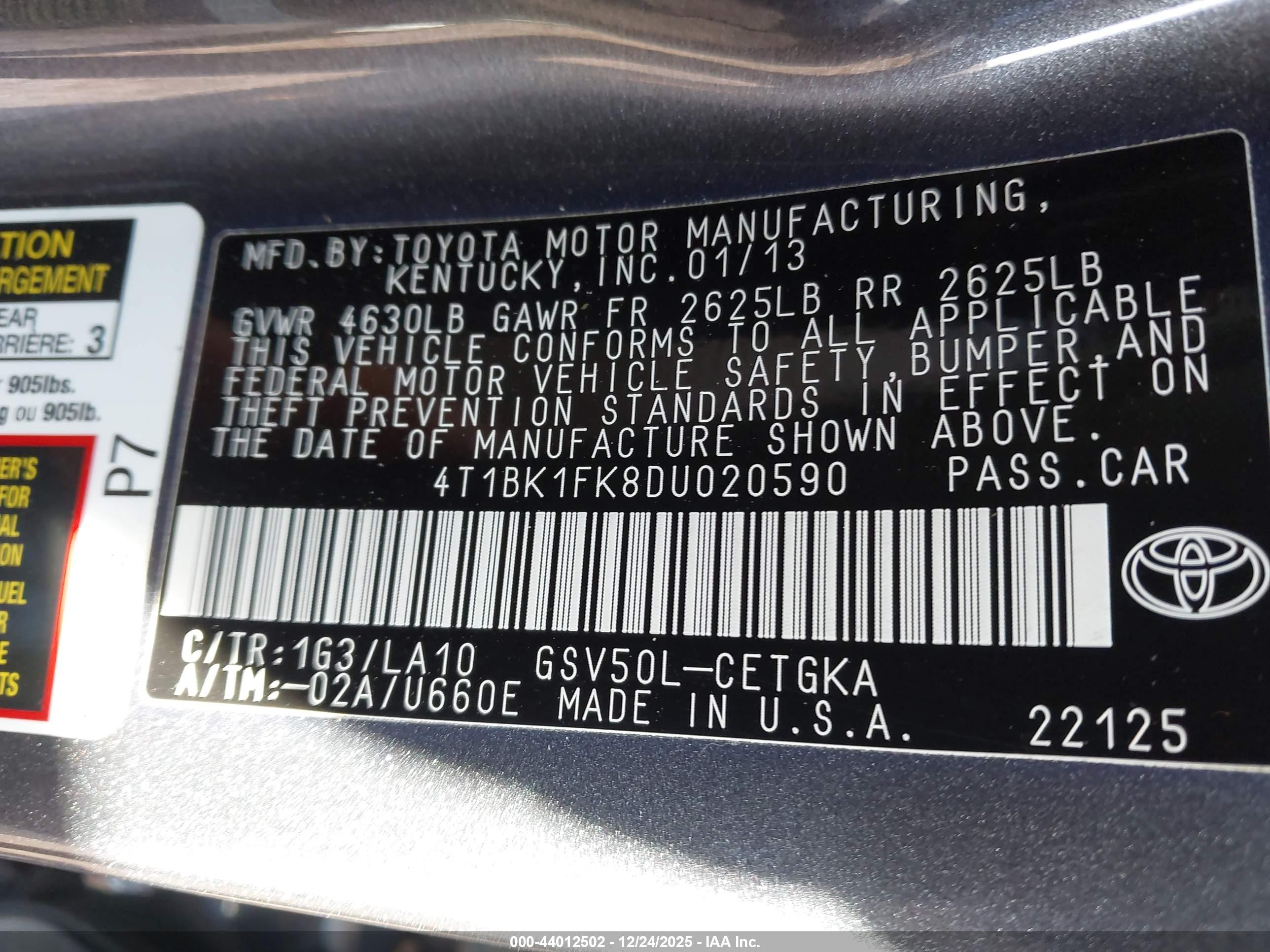 TOYOTA CAMRY image 9