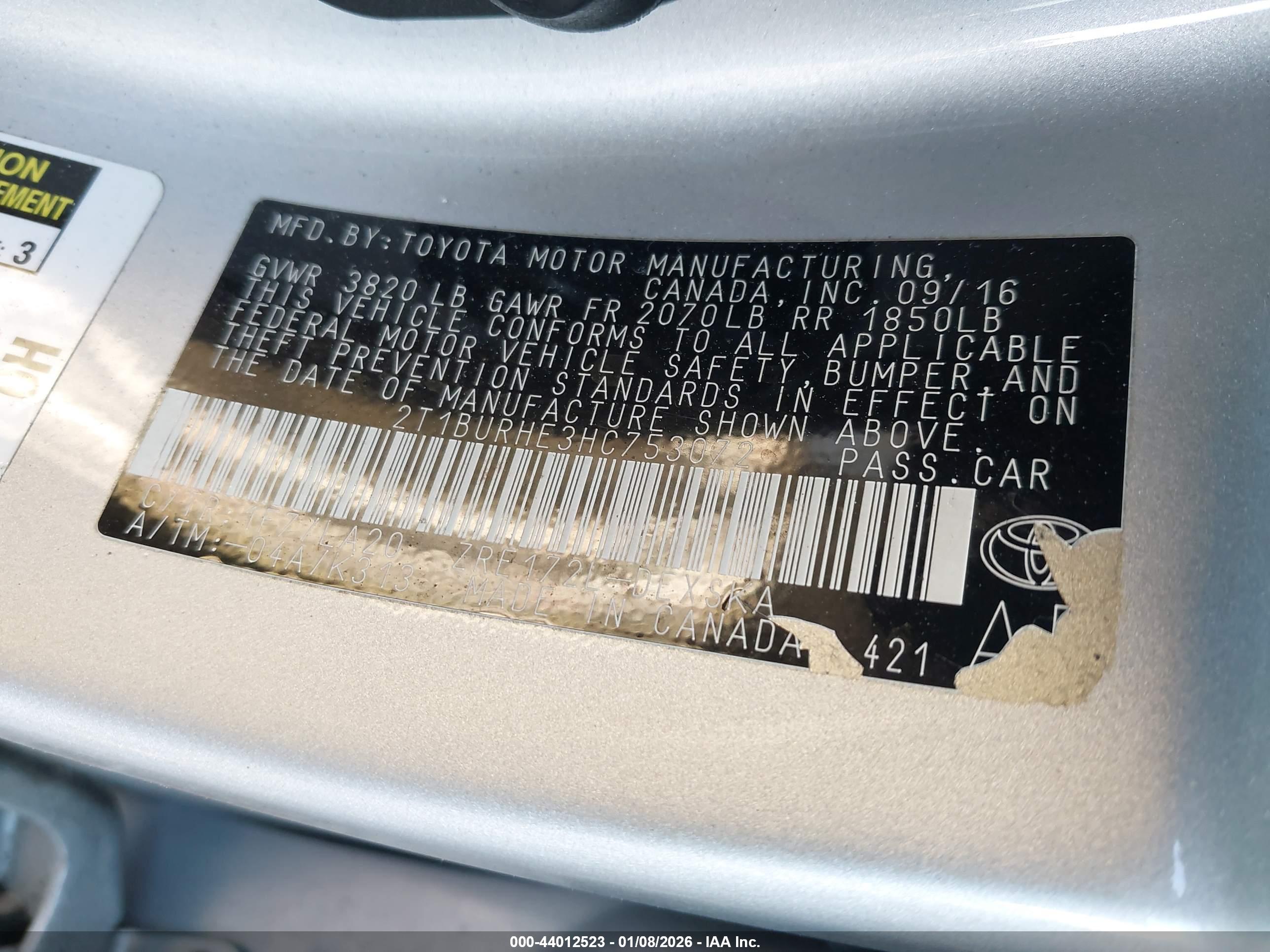 TOYOTA COROLLA image 9