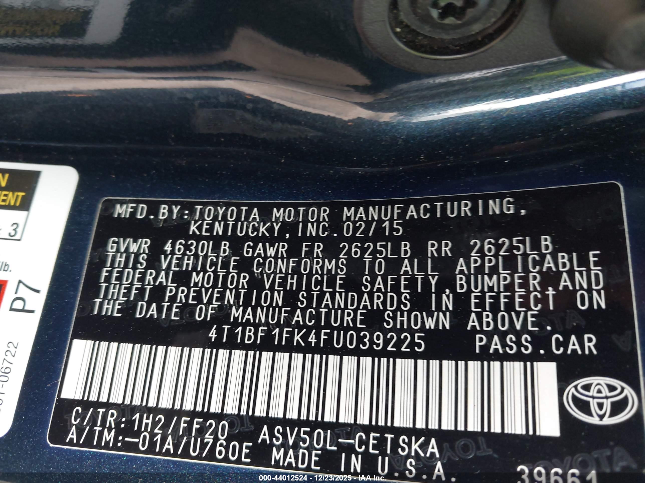 TOYOTA CAMRY image 9