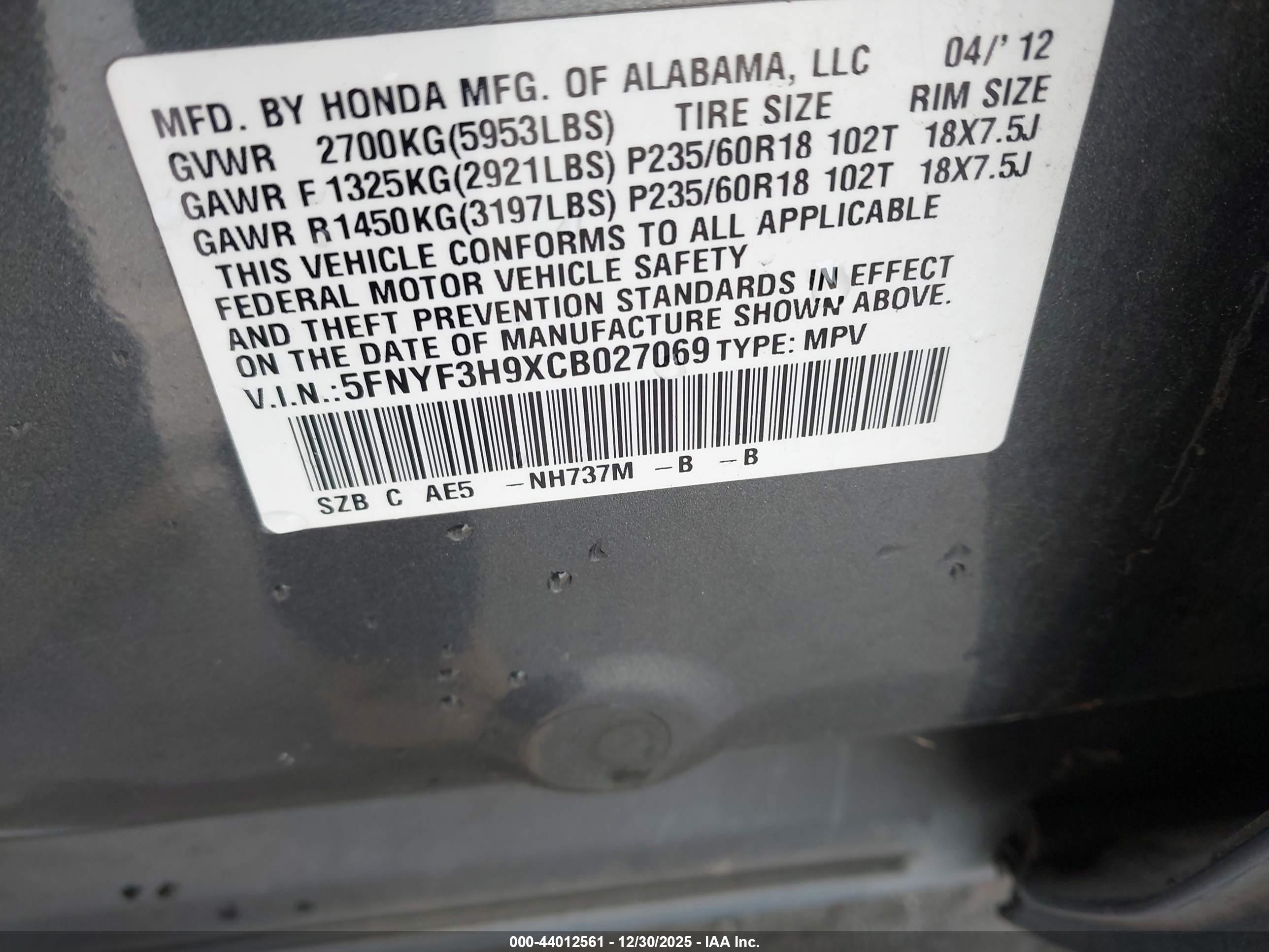 HONDA PILOT image 9