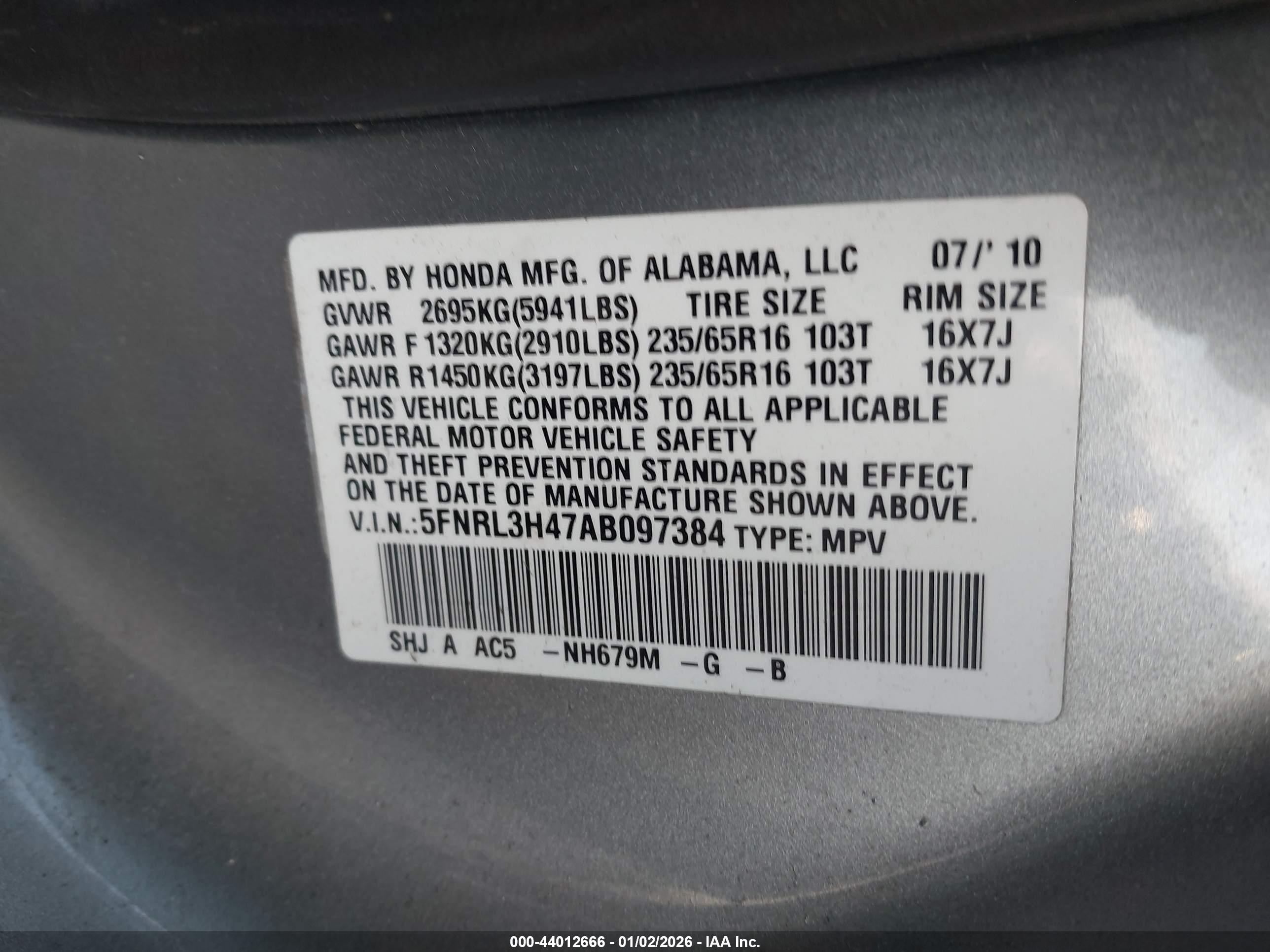 HONDA ODYSSEY image 9
