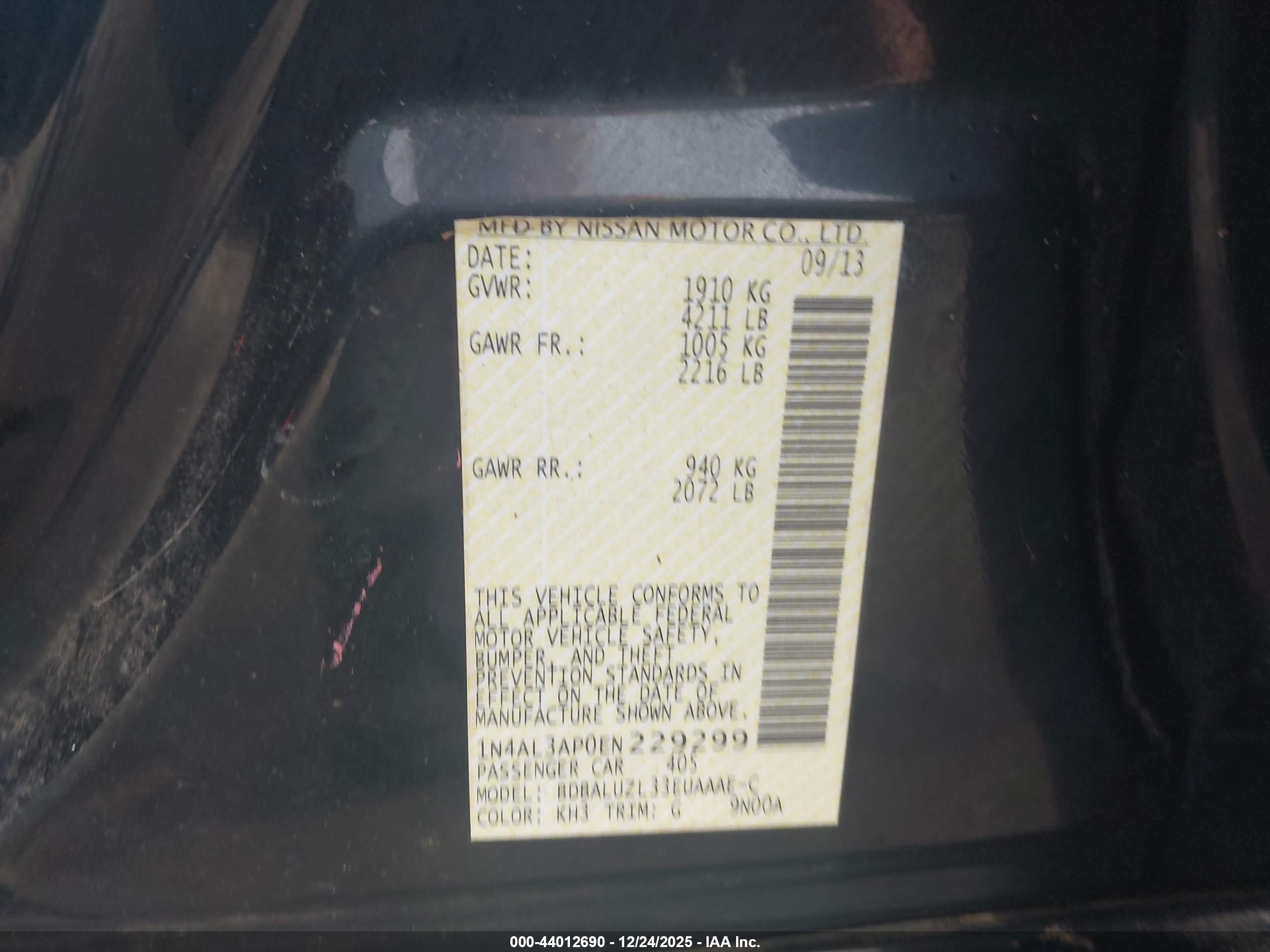 NISSAN ALTIMA image 9