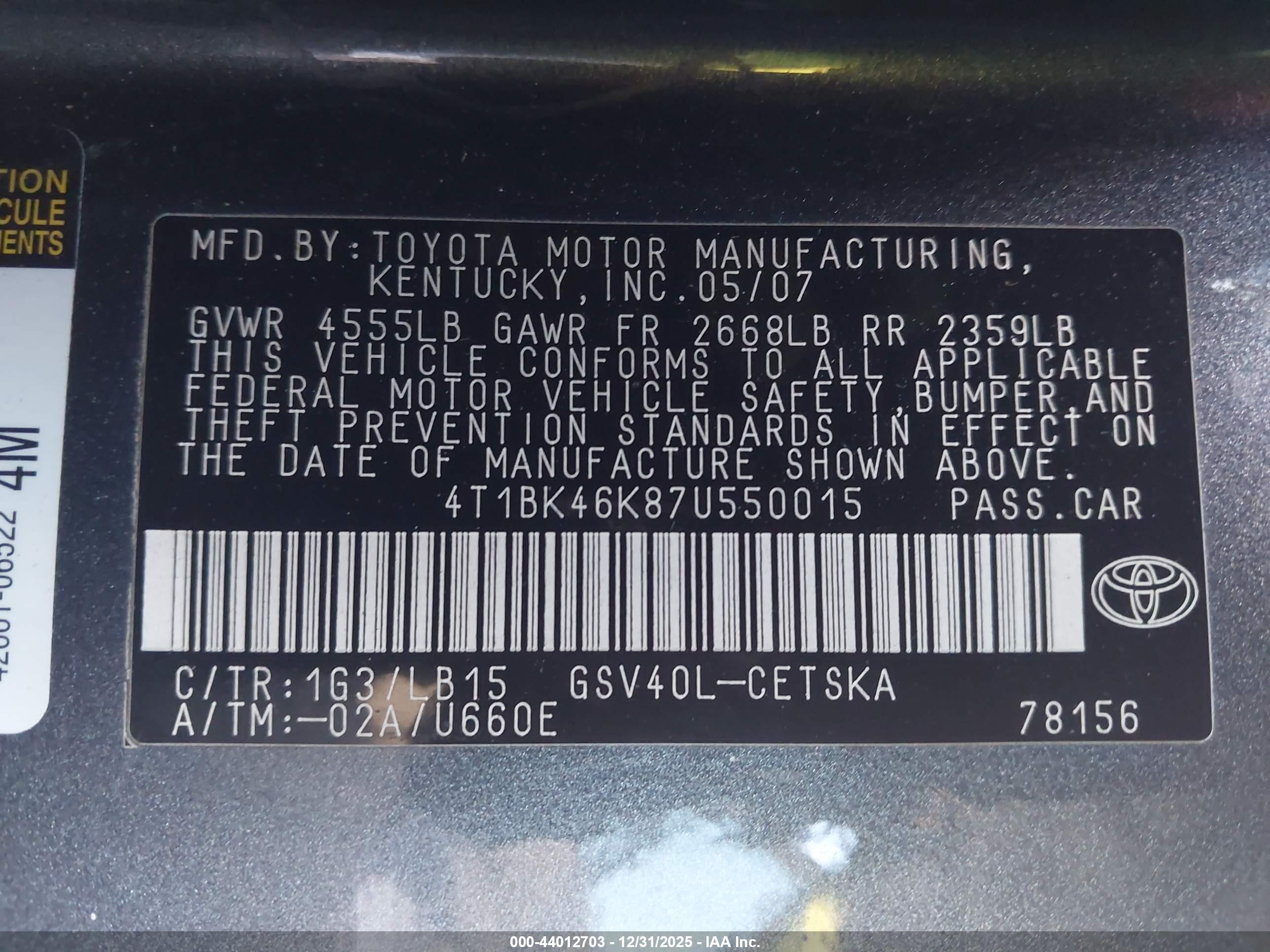 TOYOTA CAMRY image 9