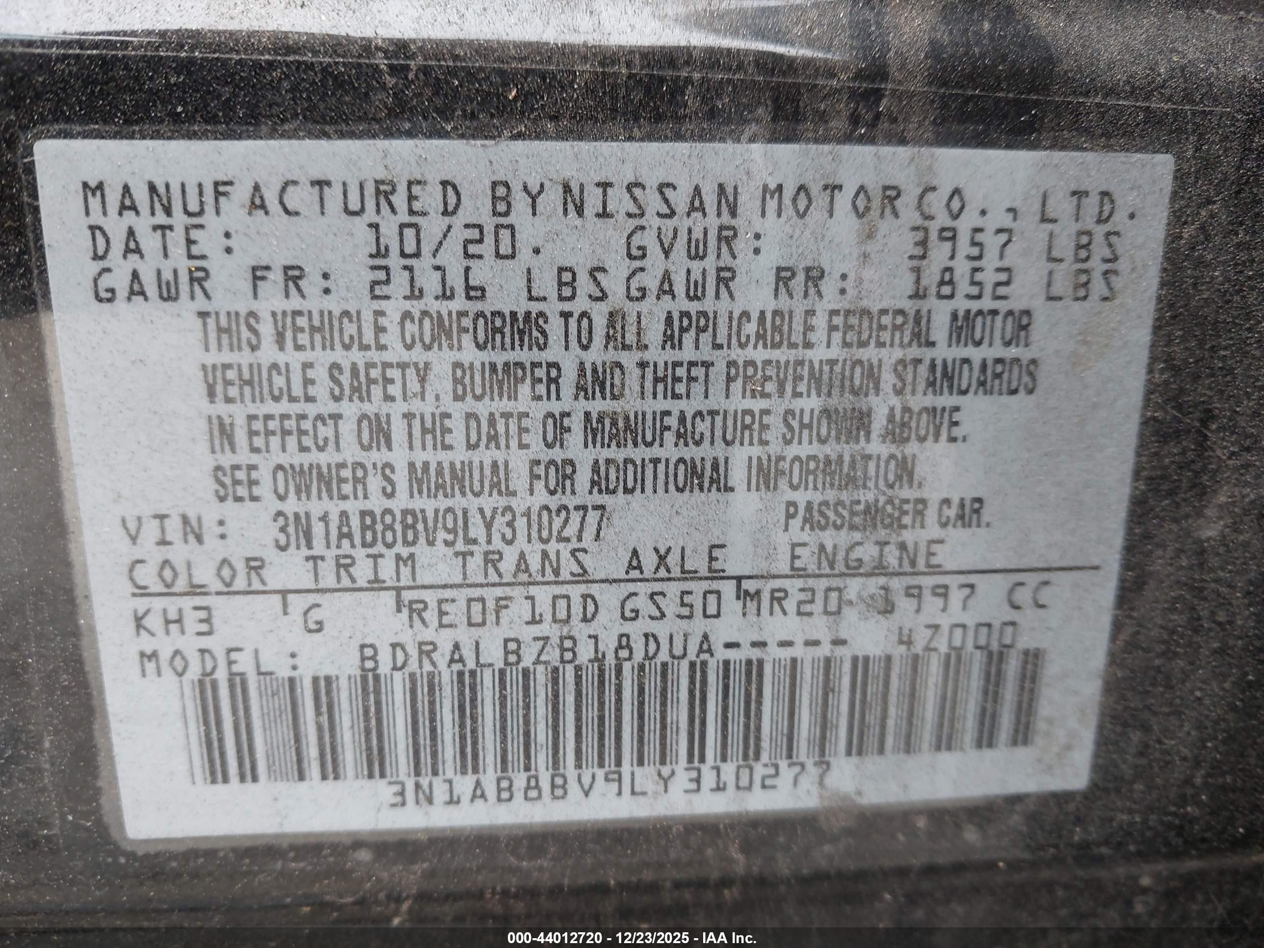 NISSAN SENTRA image 9