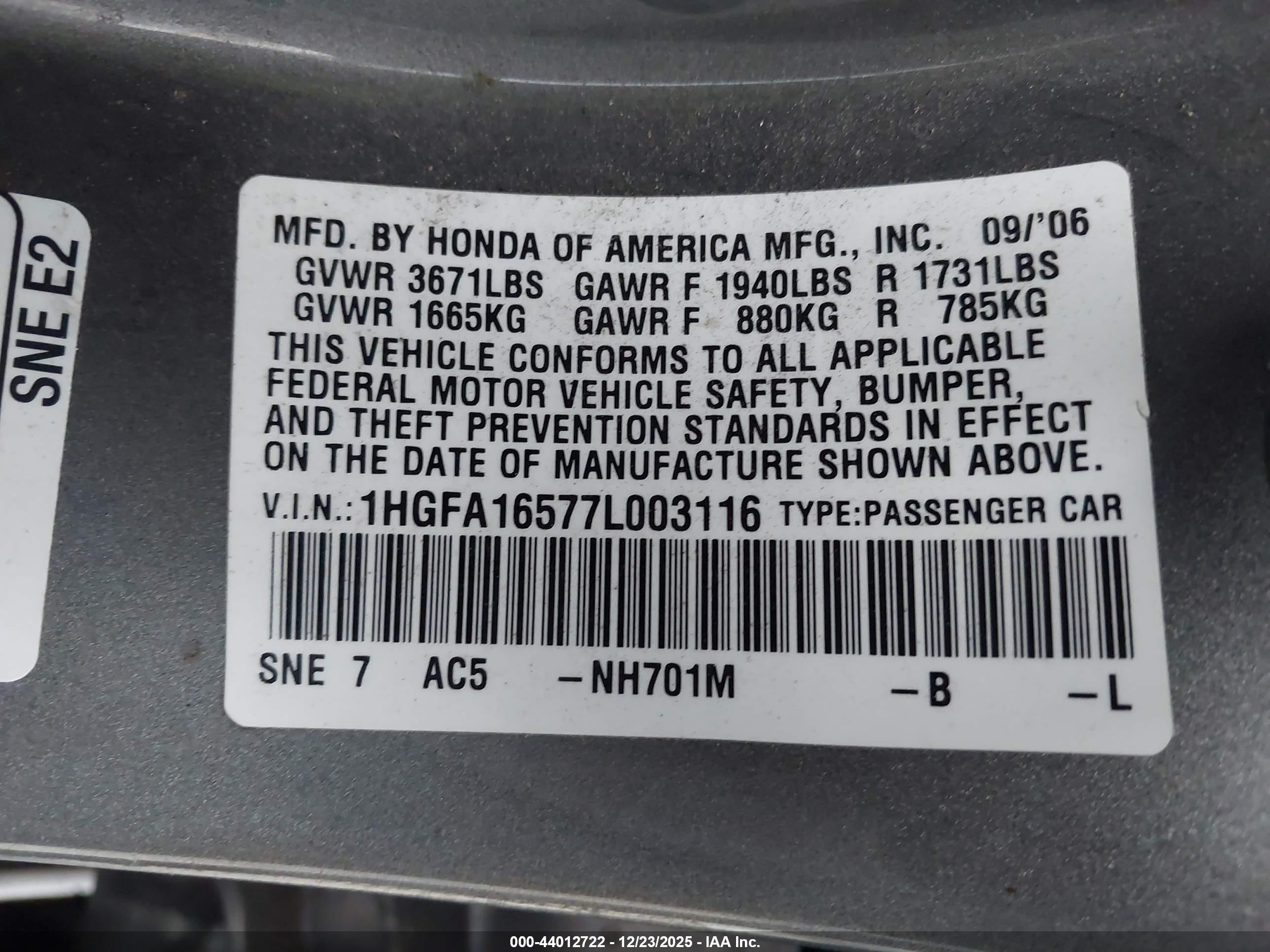 HONDA CIVIC image 9