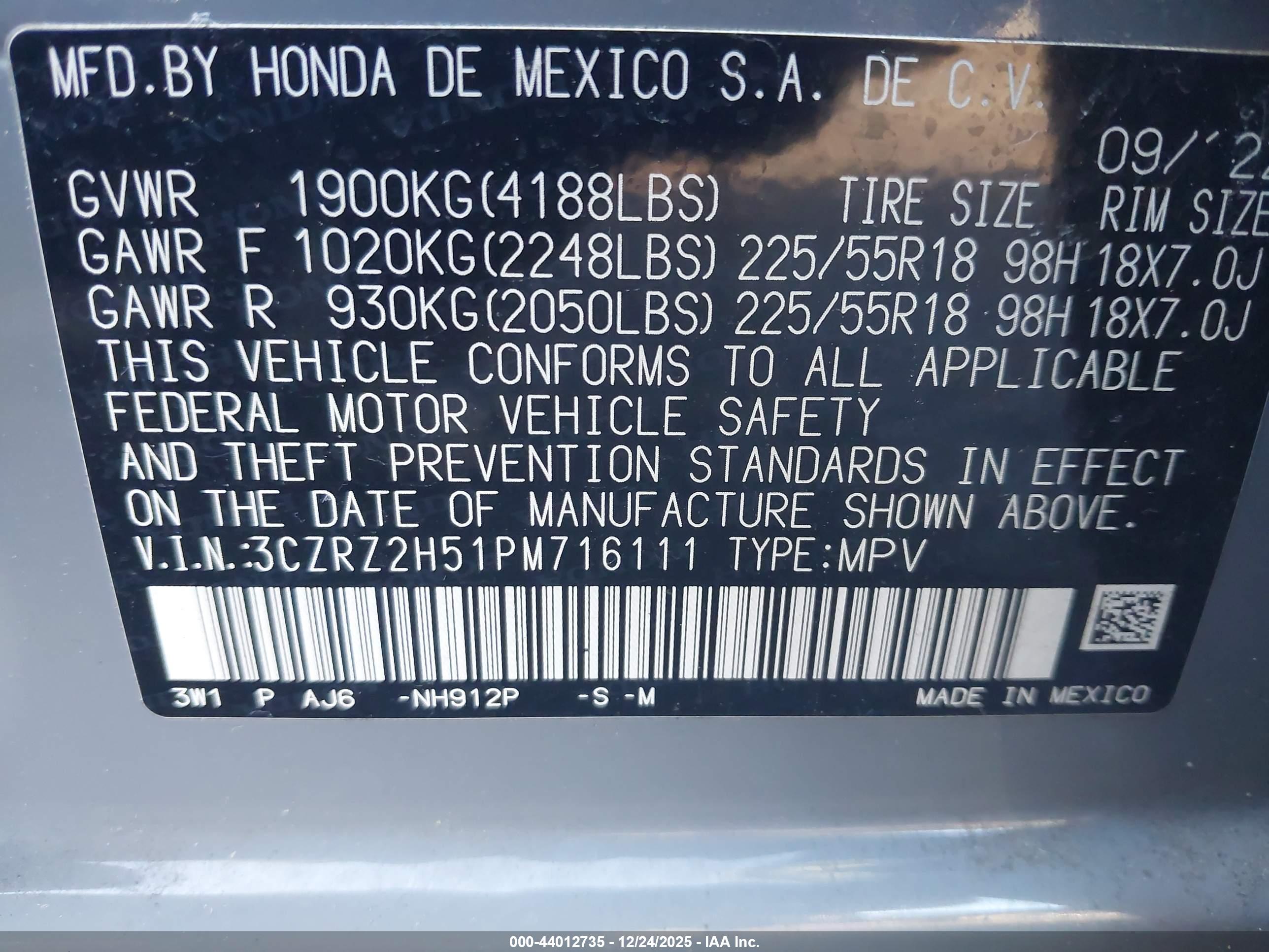 HONDA HR-V image 9