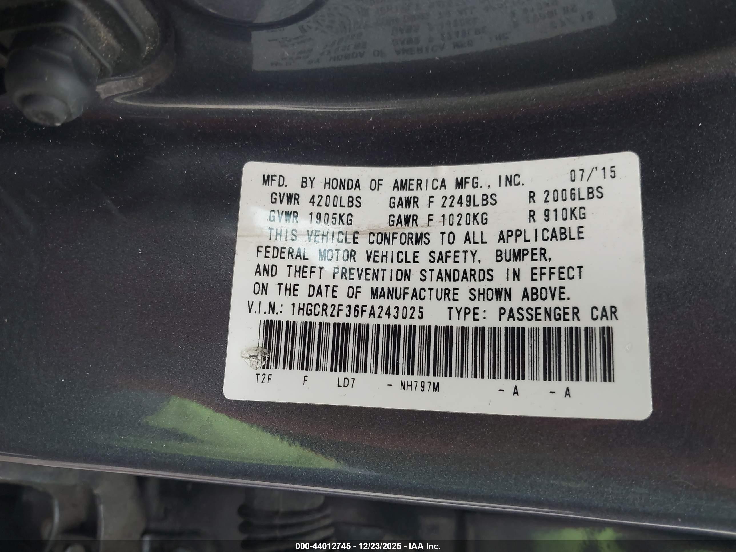 HONDA ACCORD image 9