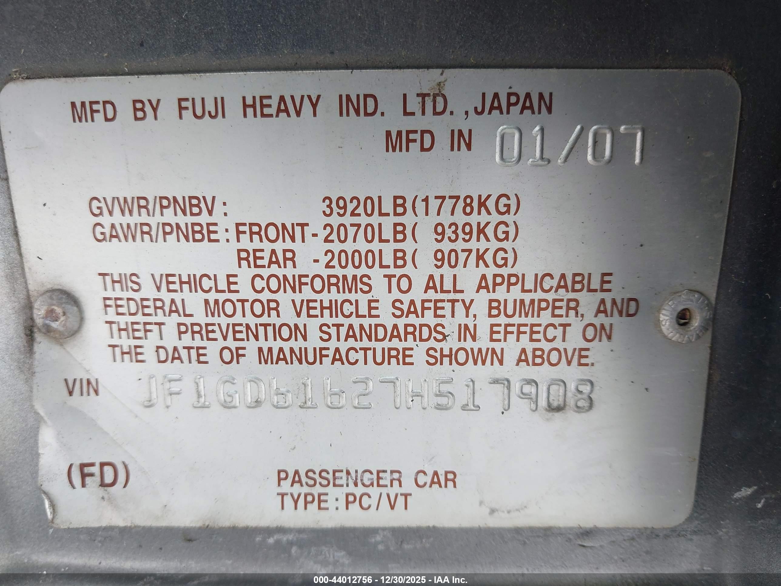 SUBARU IMPREZA image 9