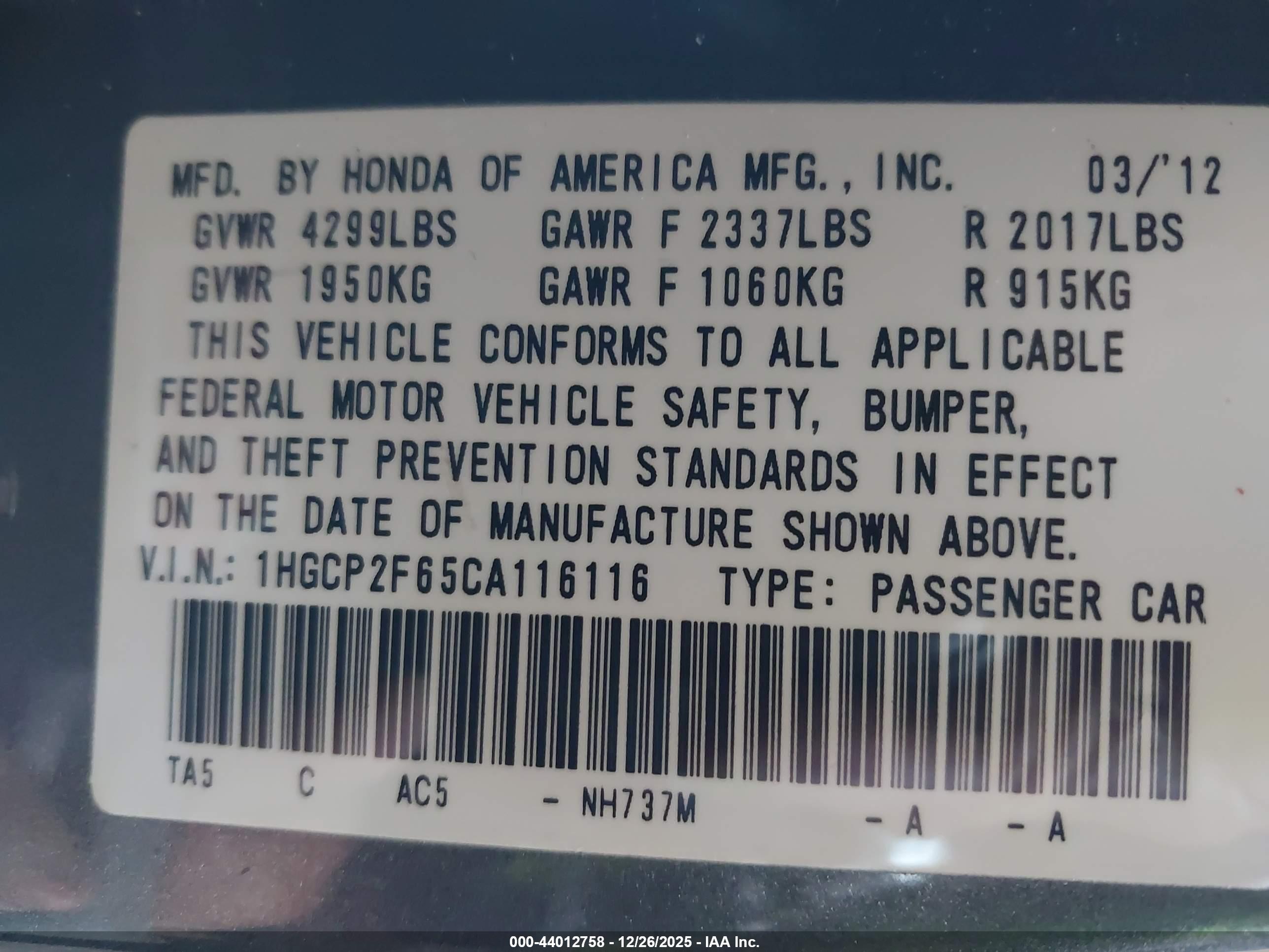 HONDA ACCORD image 9