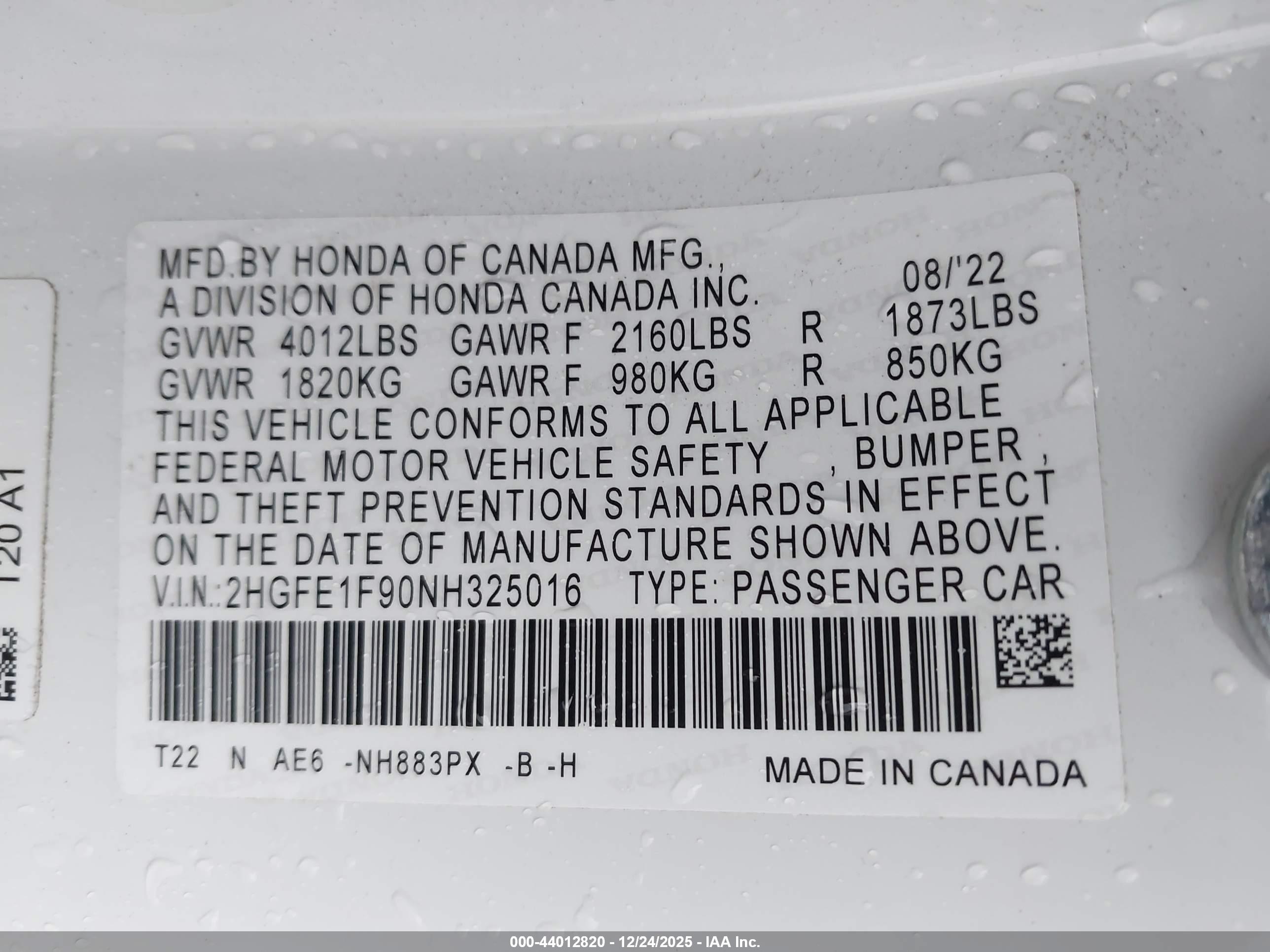 HONDA CIVIC image 9