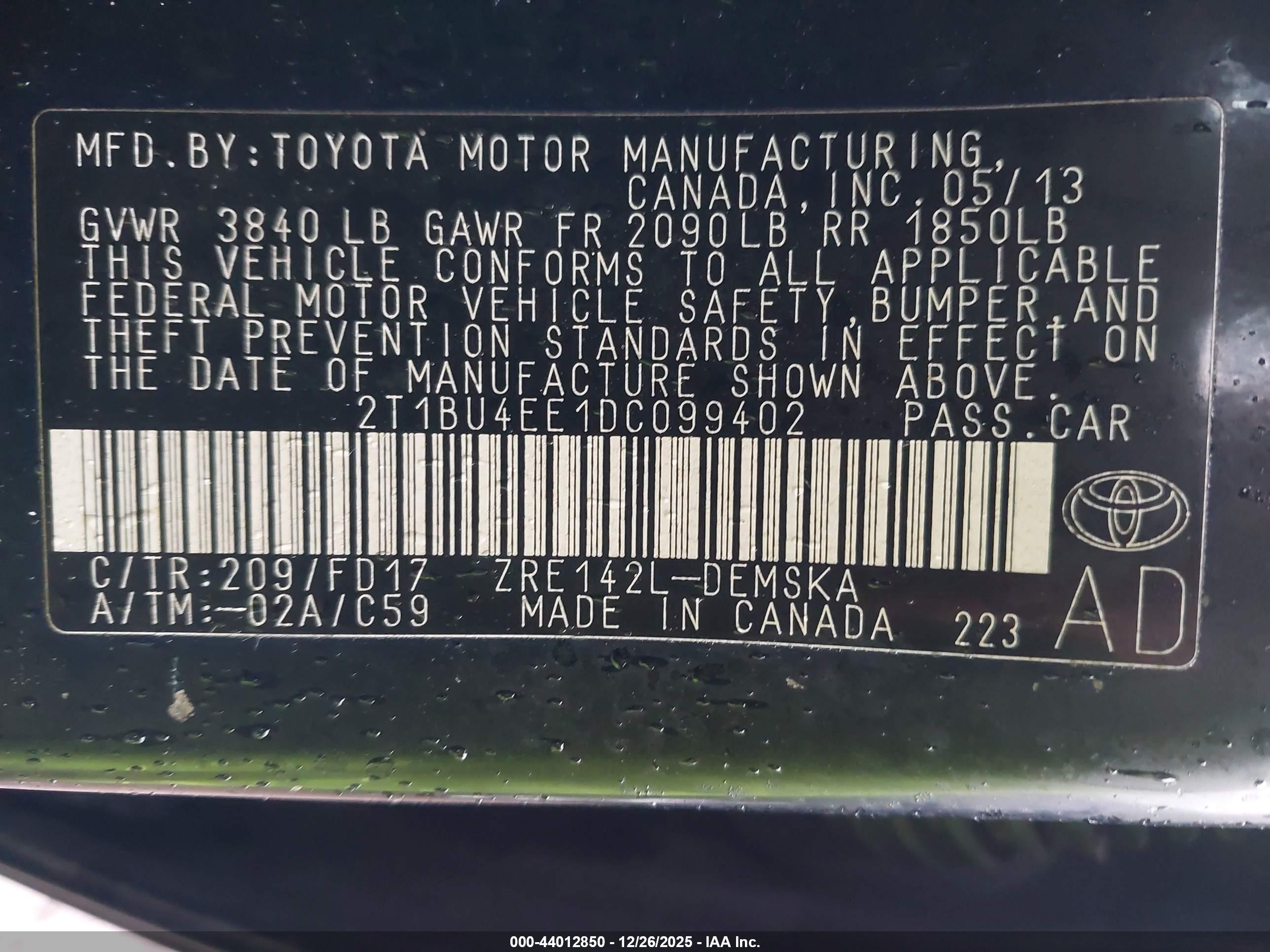 TOYOTA COROLLA image 9
