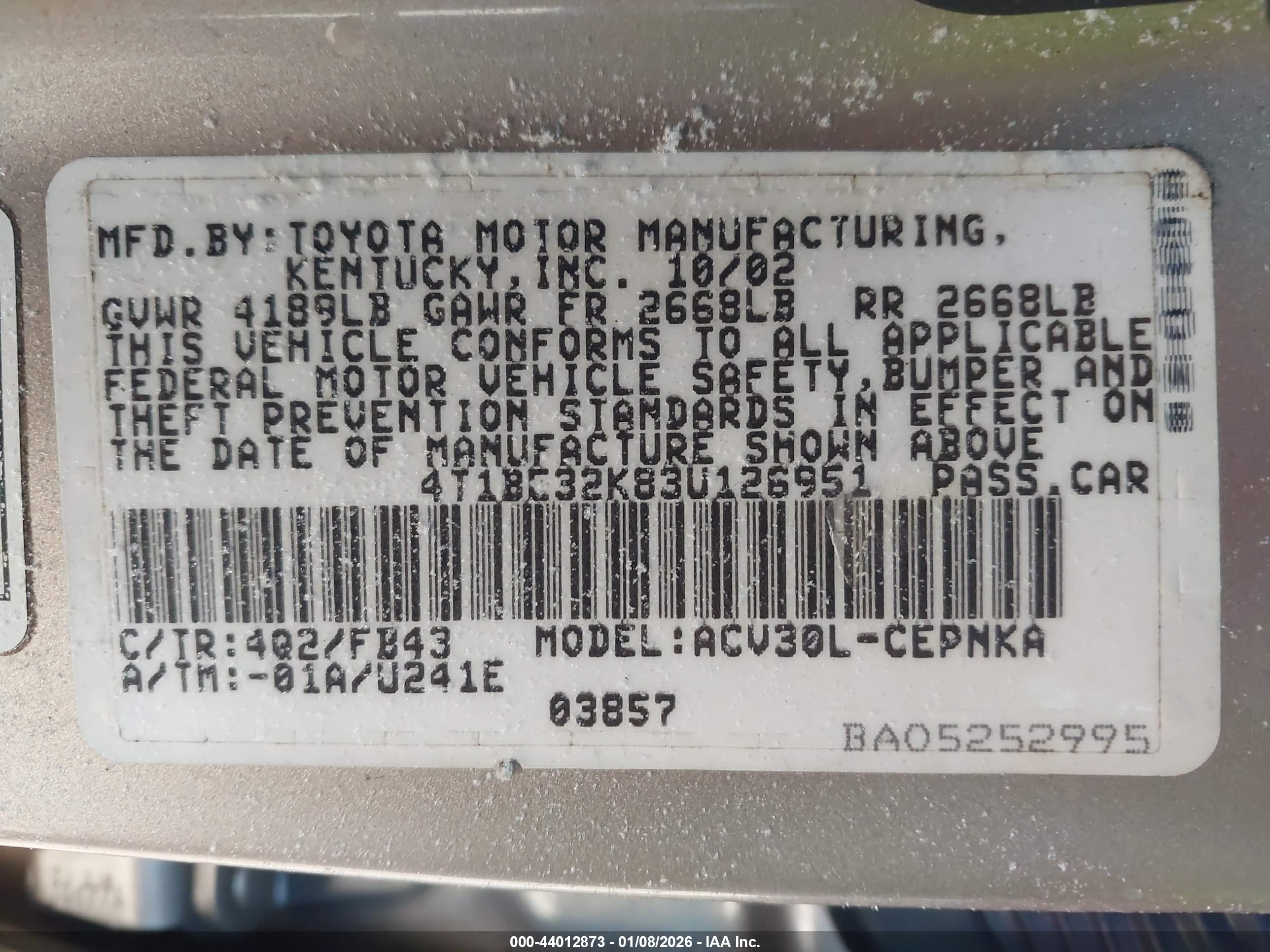 TOYOTA CAMRY image 9