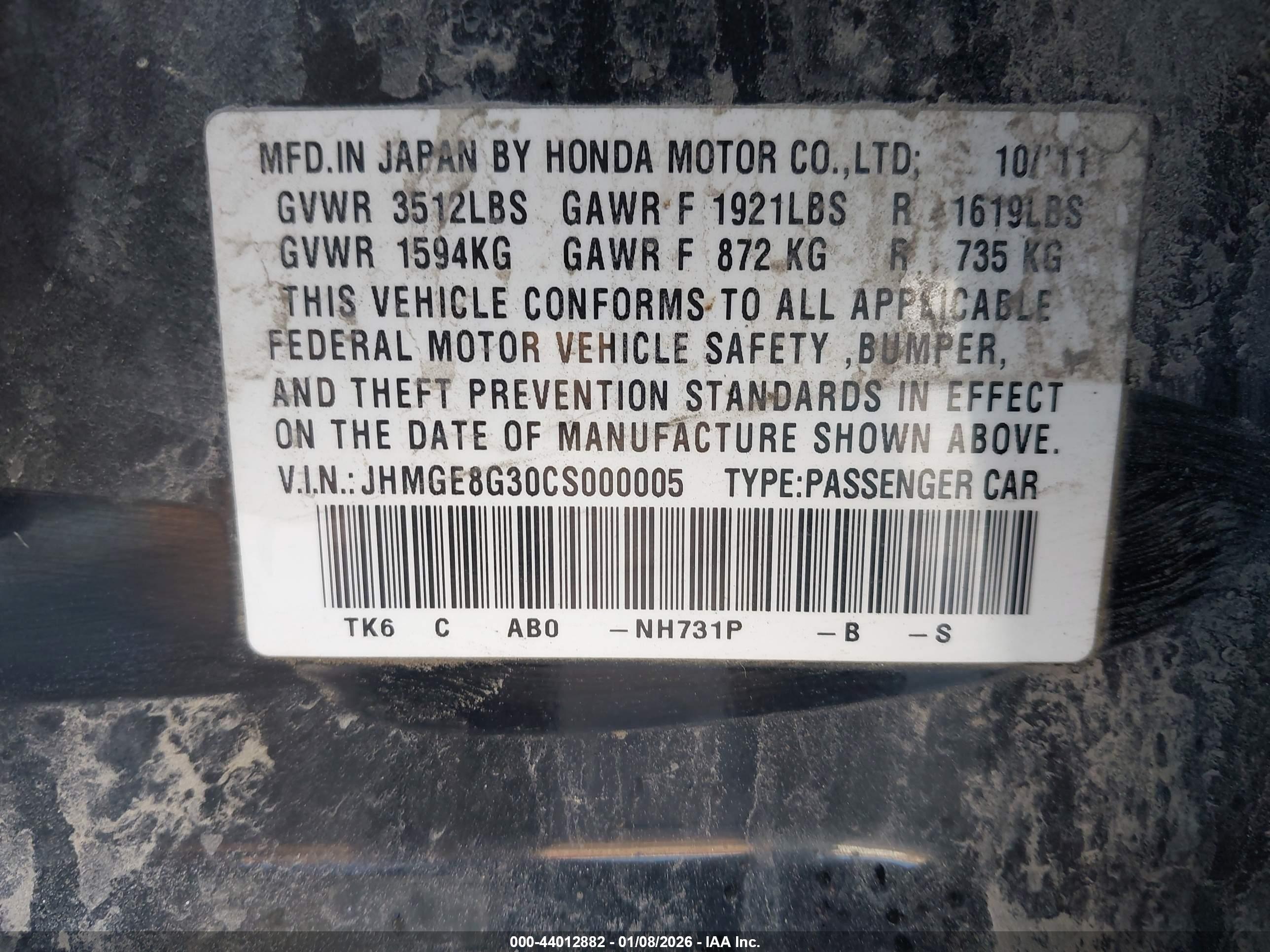 HONDA FIT image 9