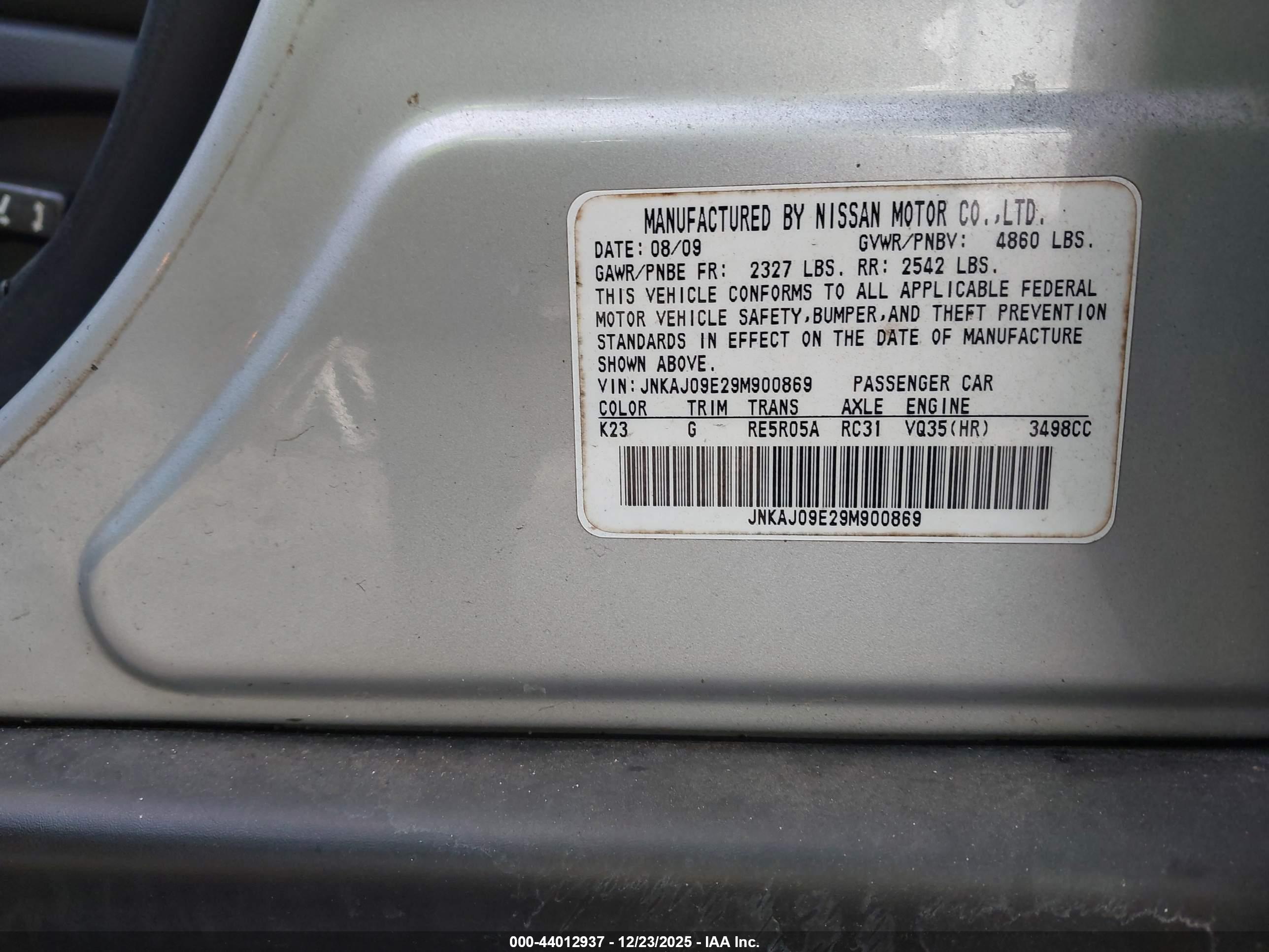 INFINITI EX35 image 9