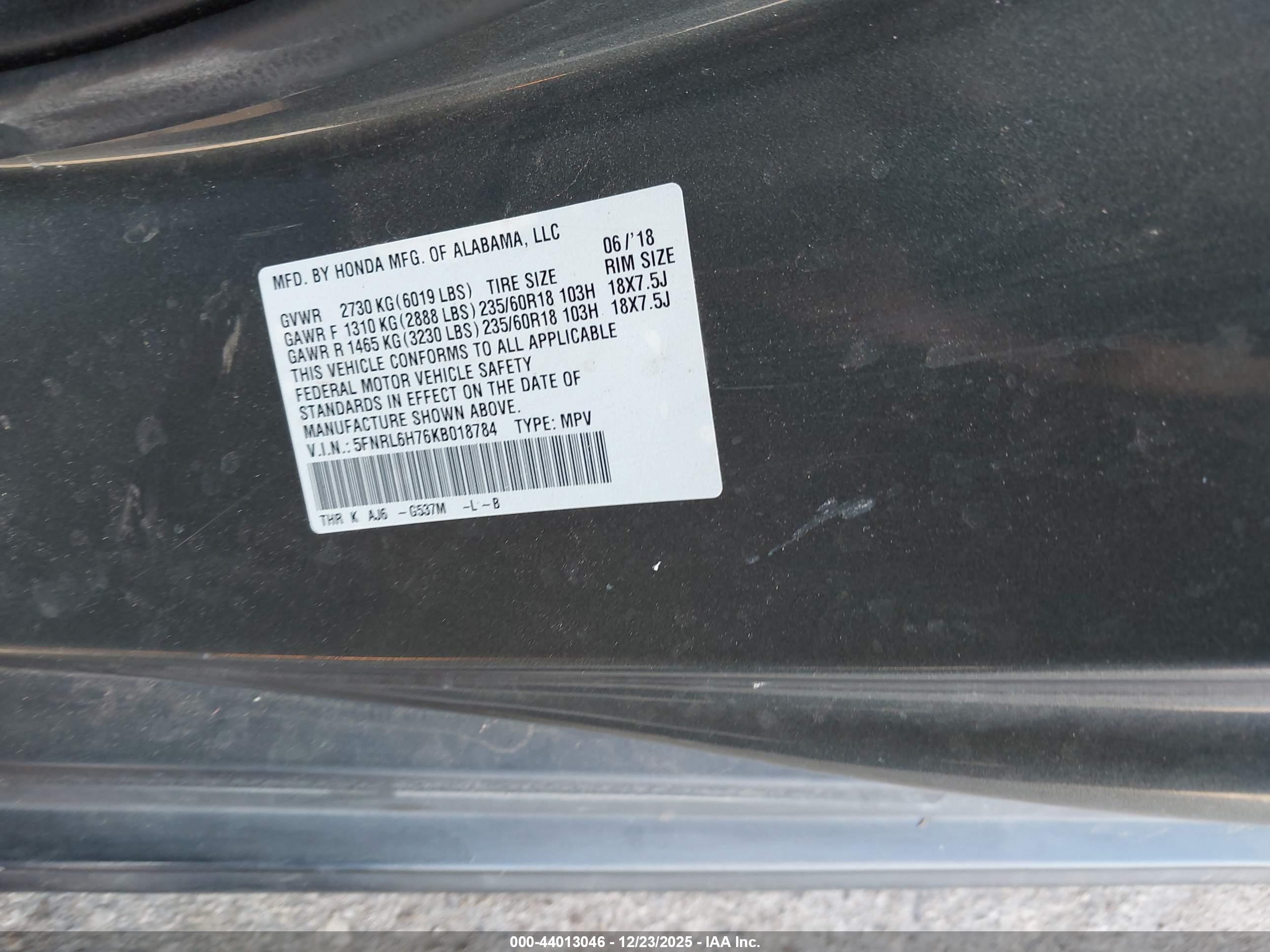 HONDA ODYSSEY image 9