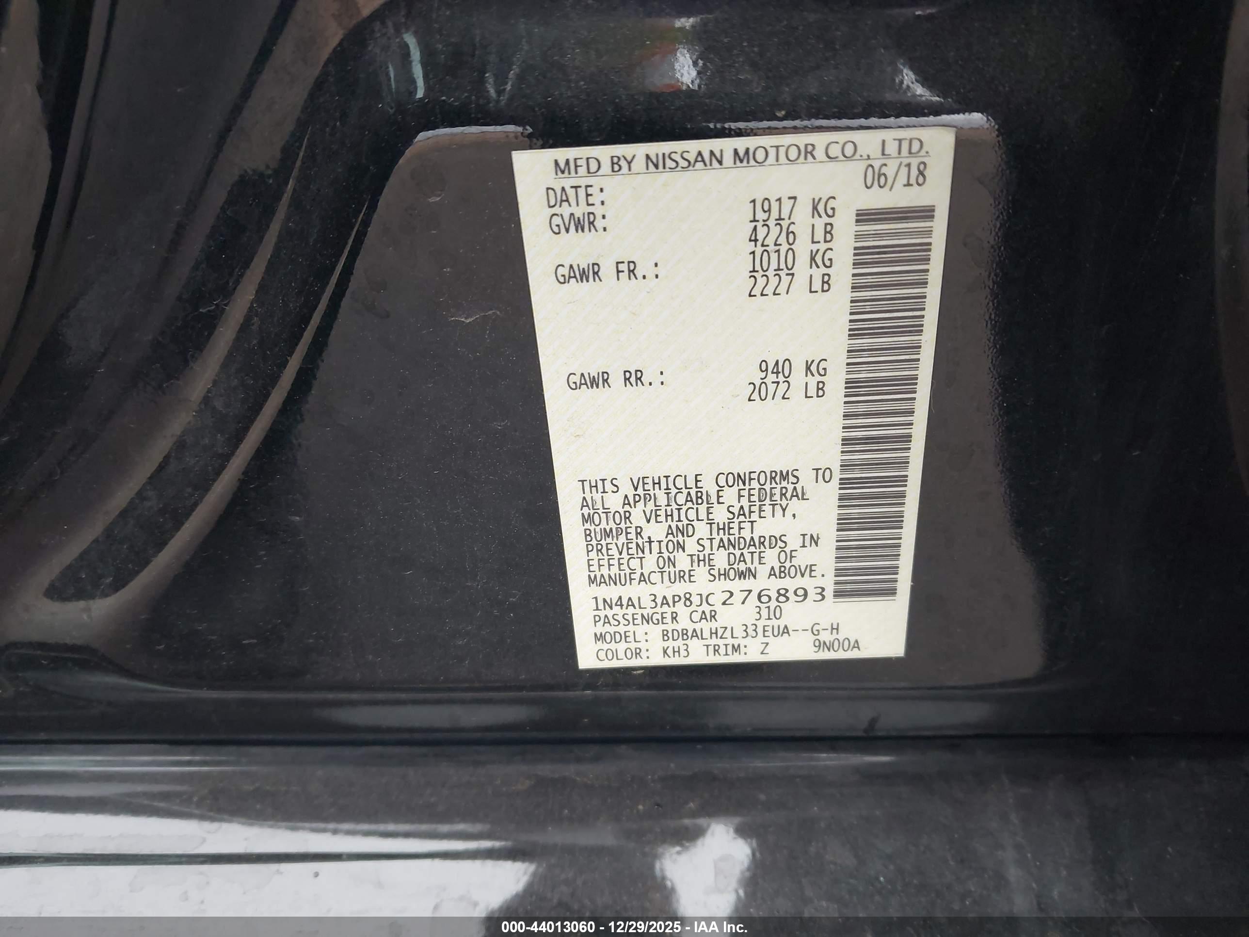 NISSAN ALTIMA image 9