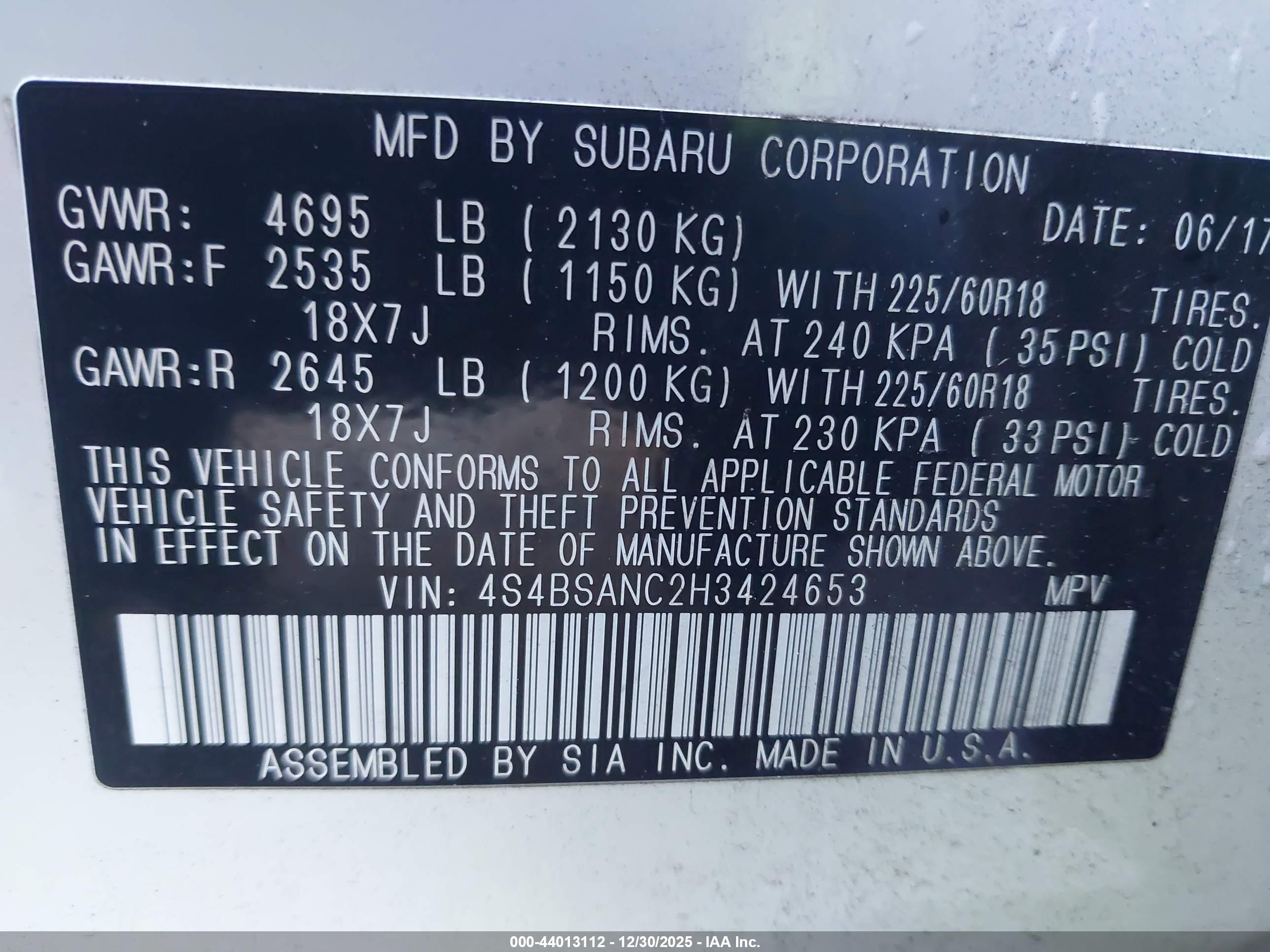 SUBARU OUTBACK image 9