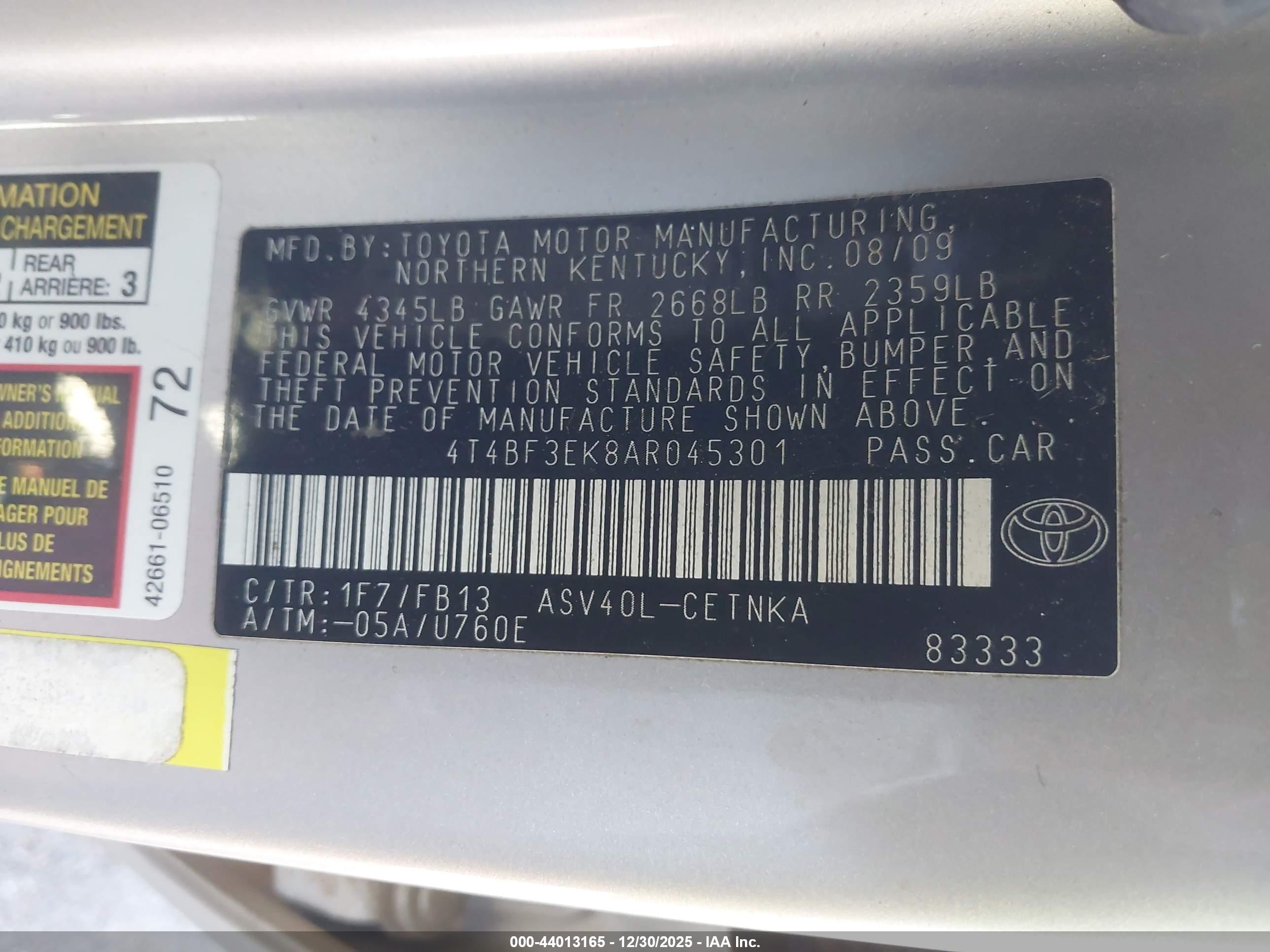 TOYOTA CAMRY image 9