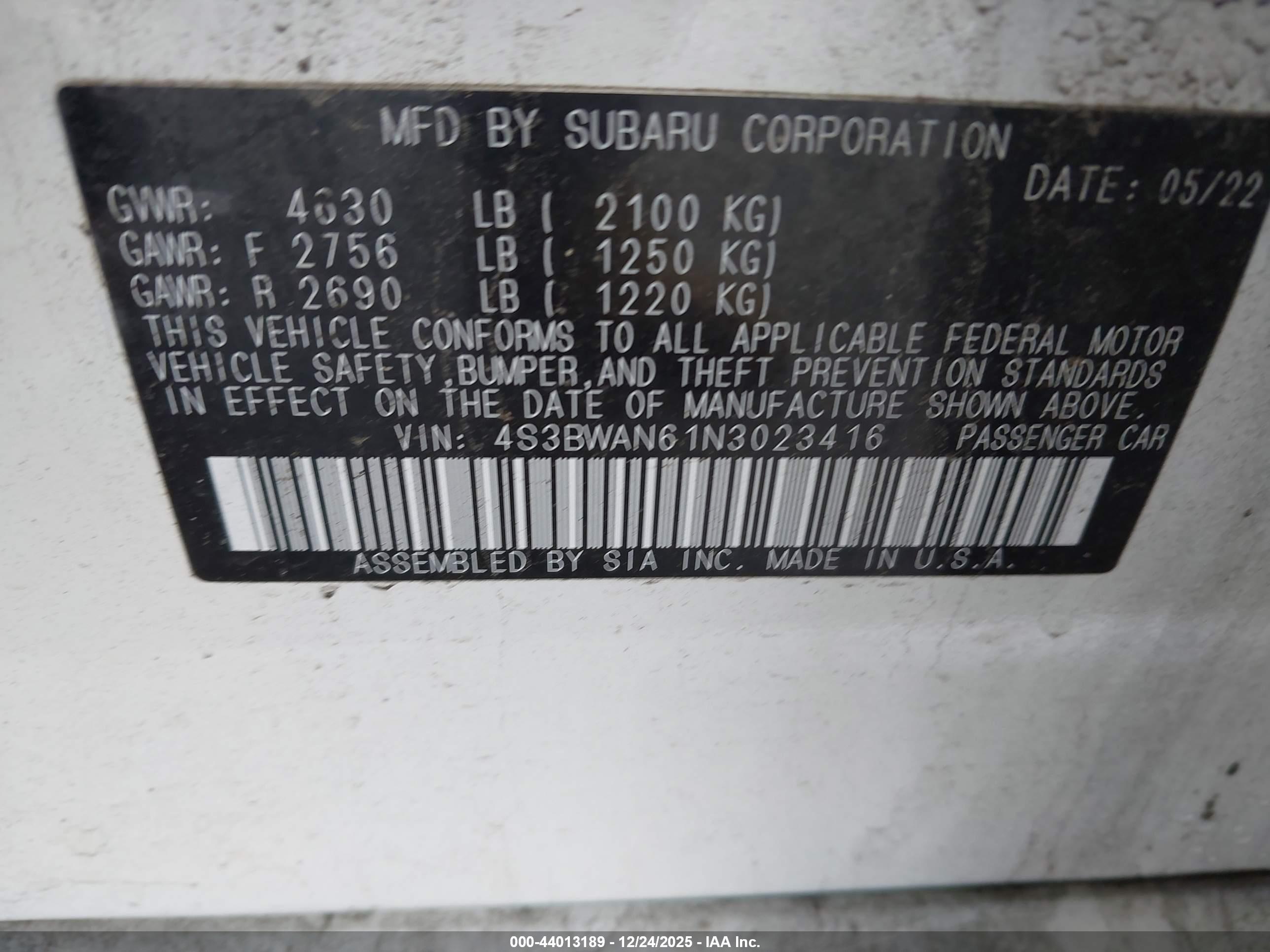 SUBARU LEGACY image 9