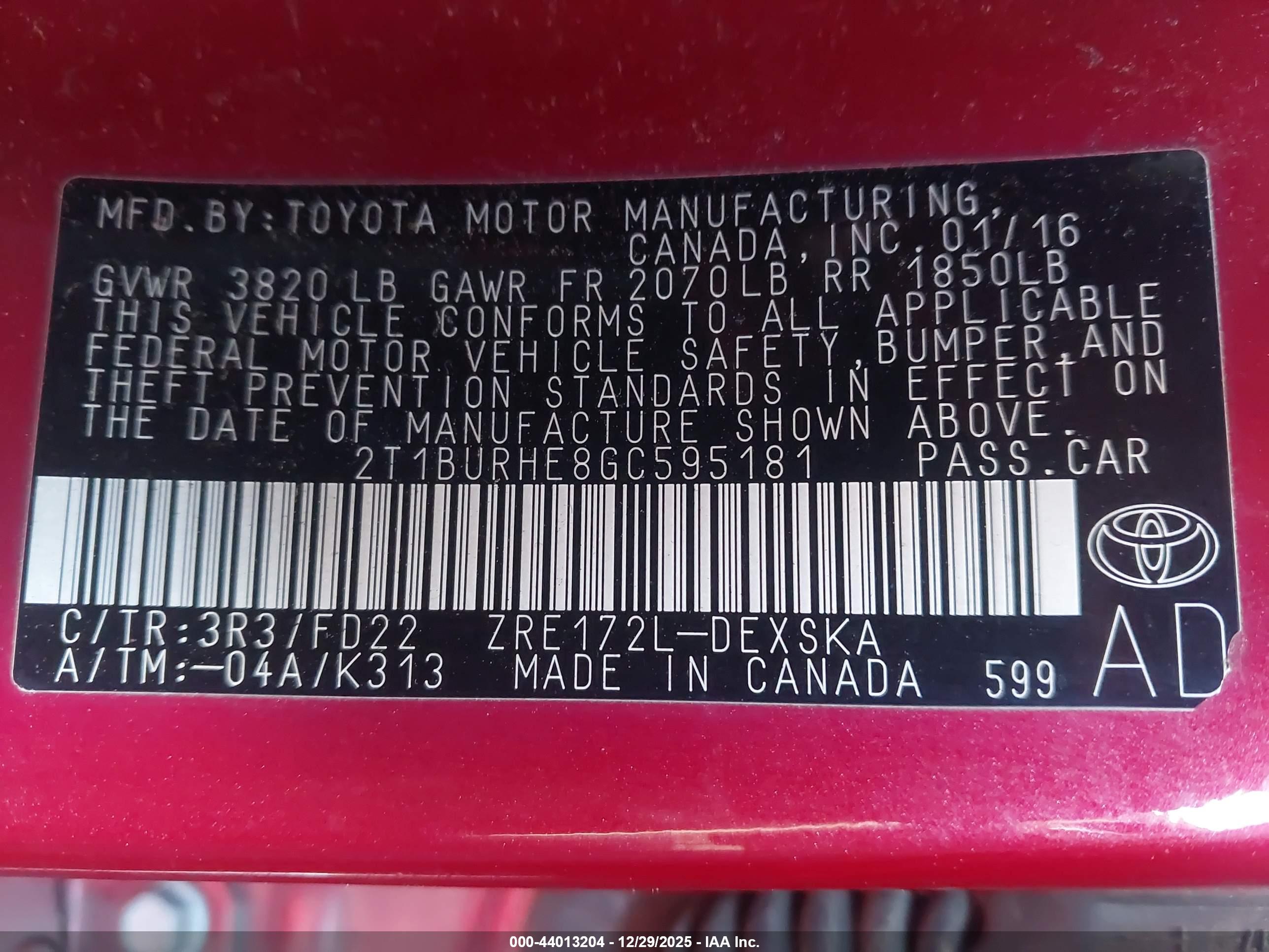 TOYOTA COROLLA image 9