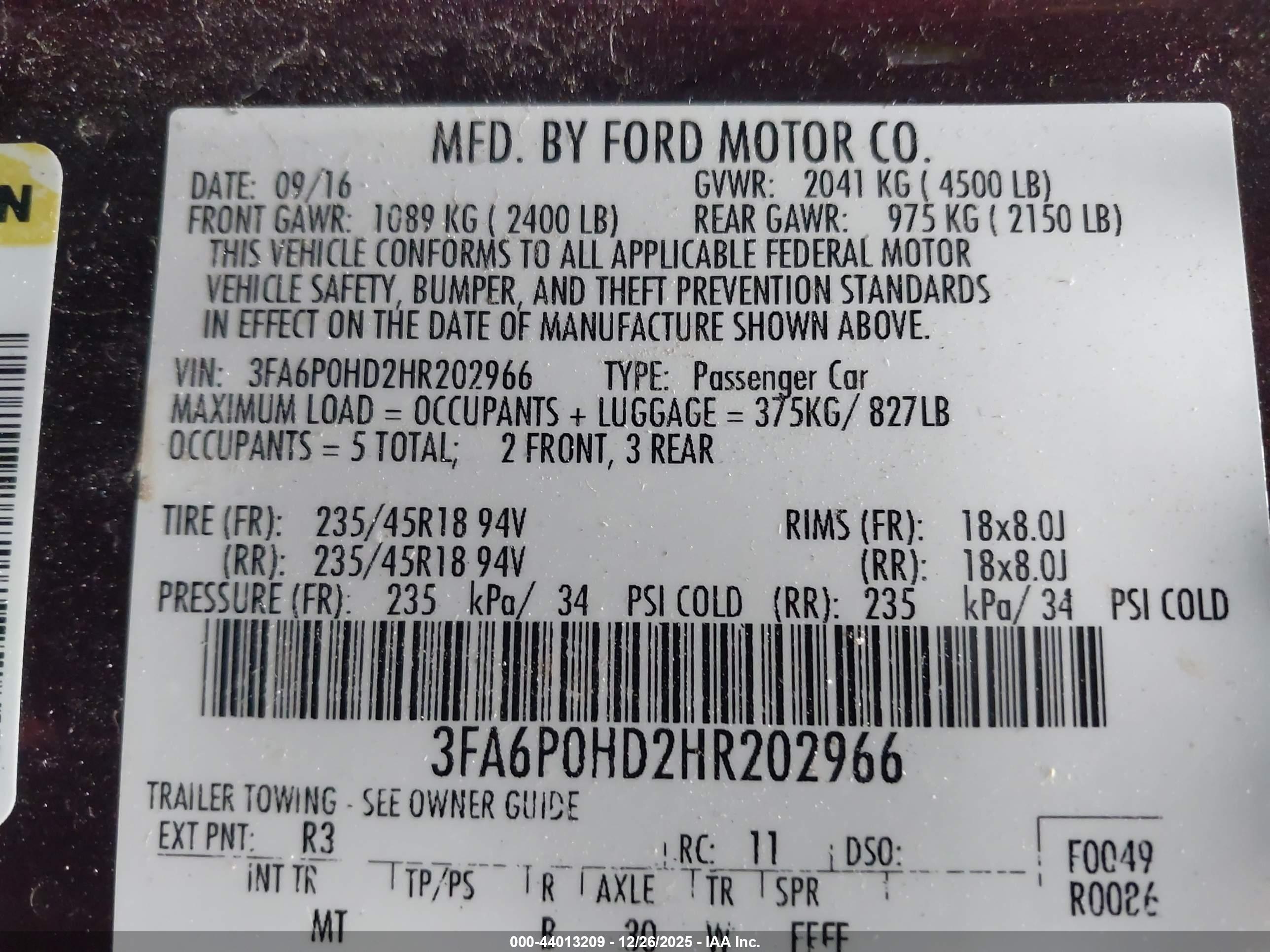 FORD FUSION image 9