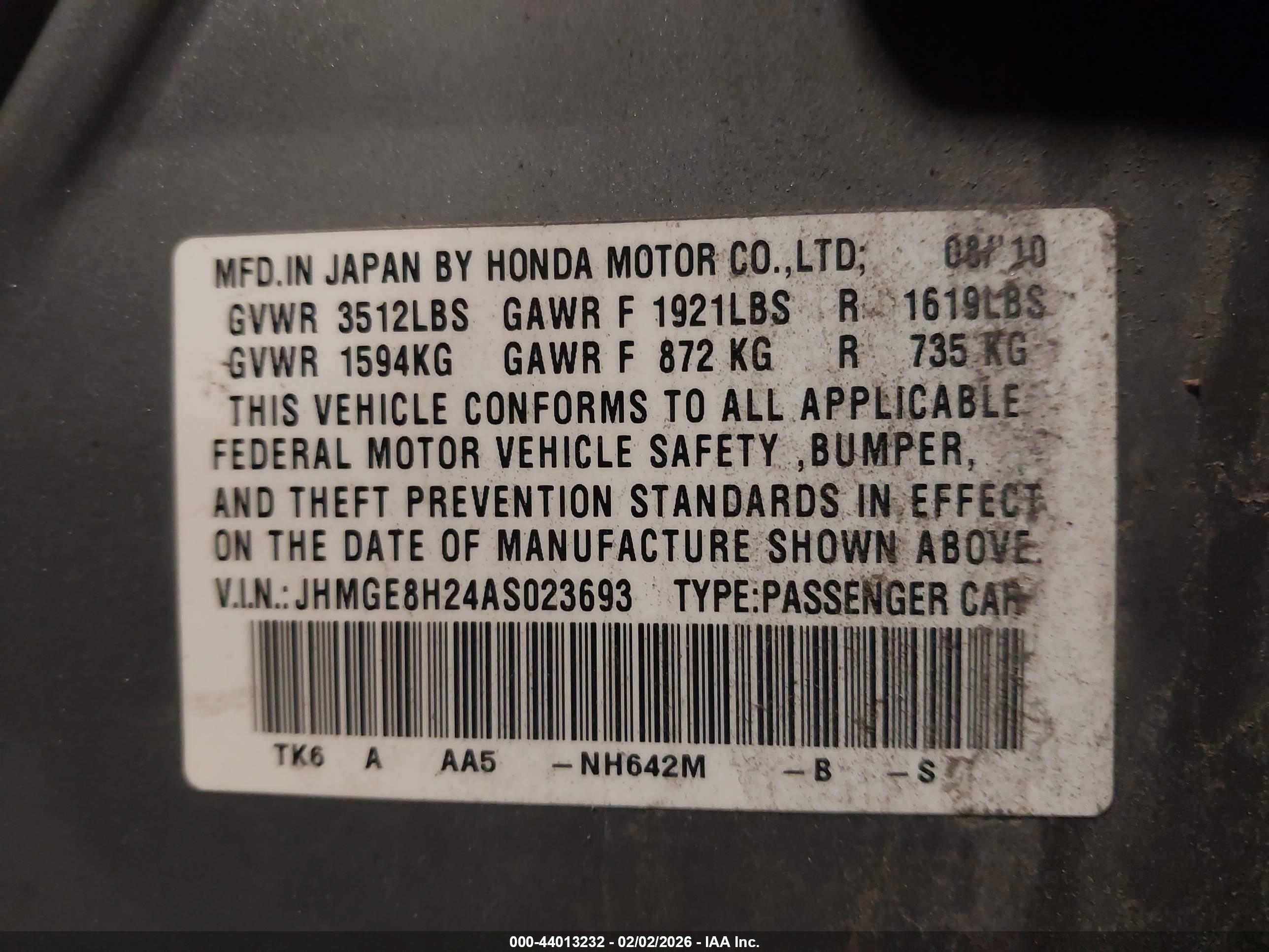 HONDA FIT image 9