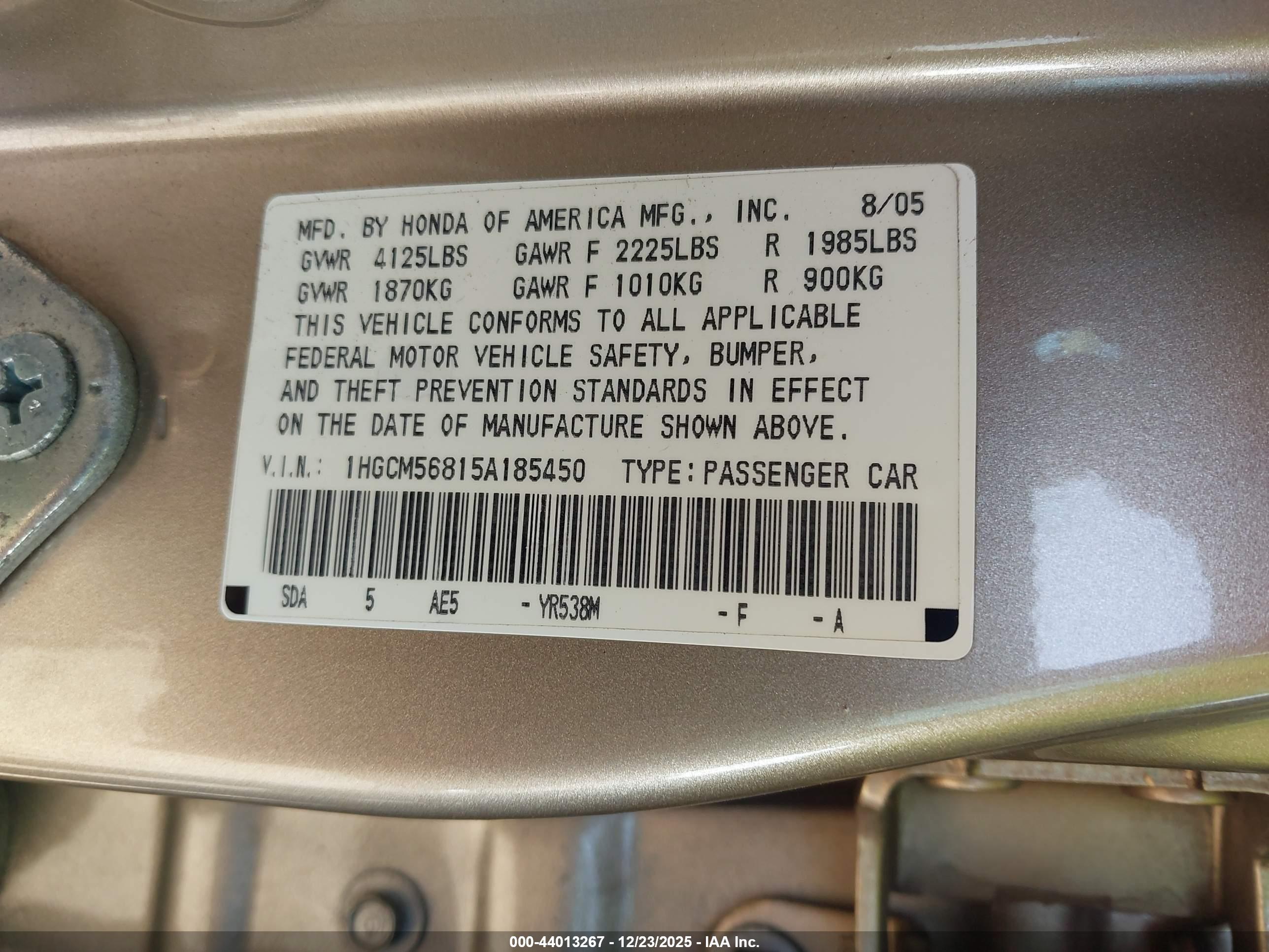 HONDA ACCORD image 9