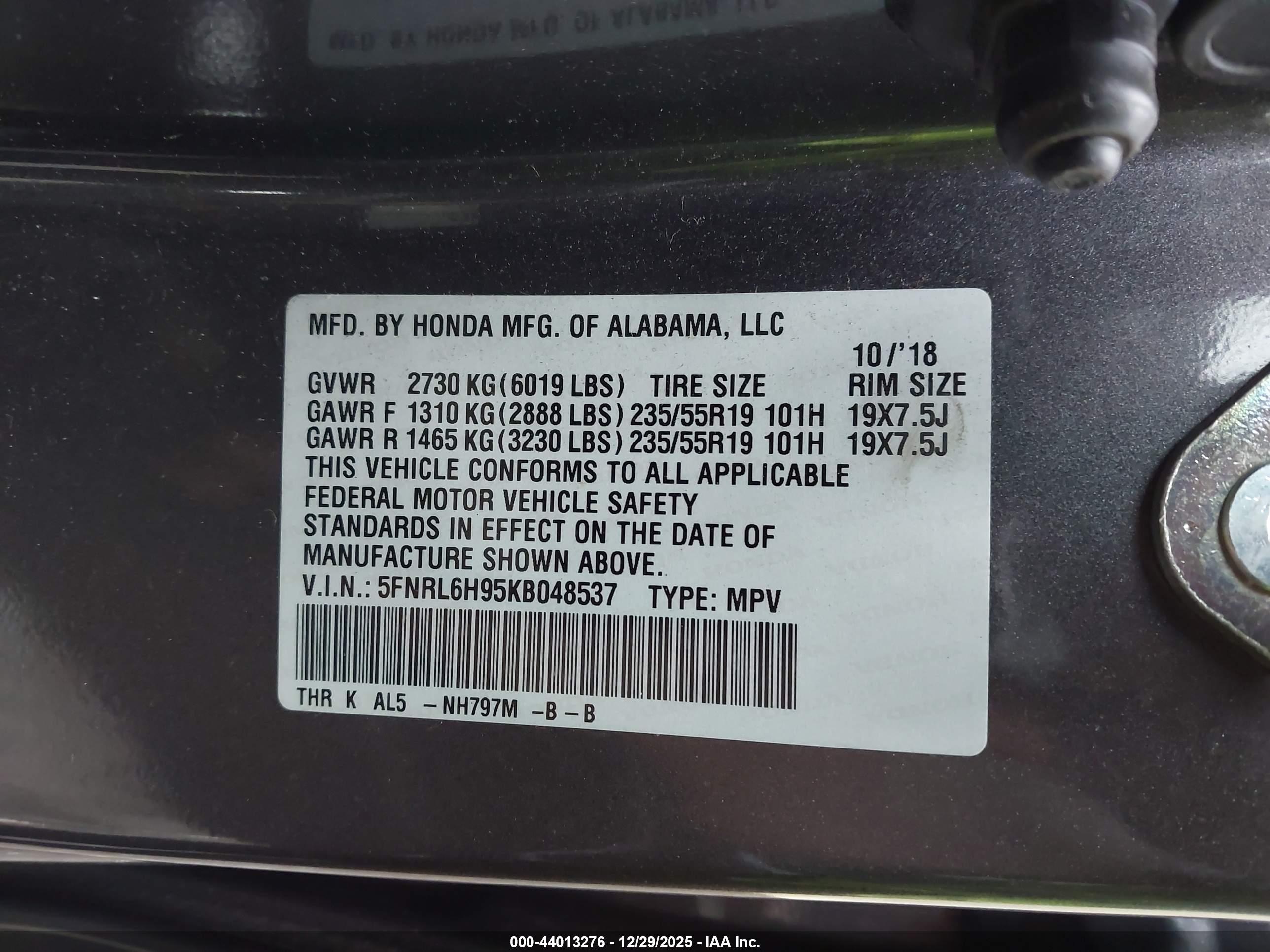 HONDA ODYSSEY image 9