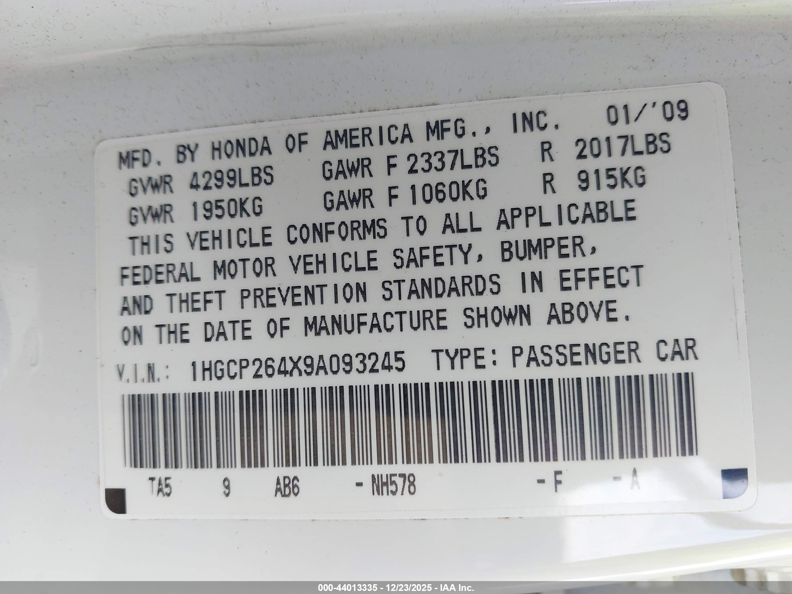 HONDA ACCORD image 9