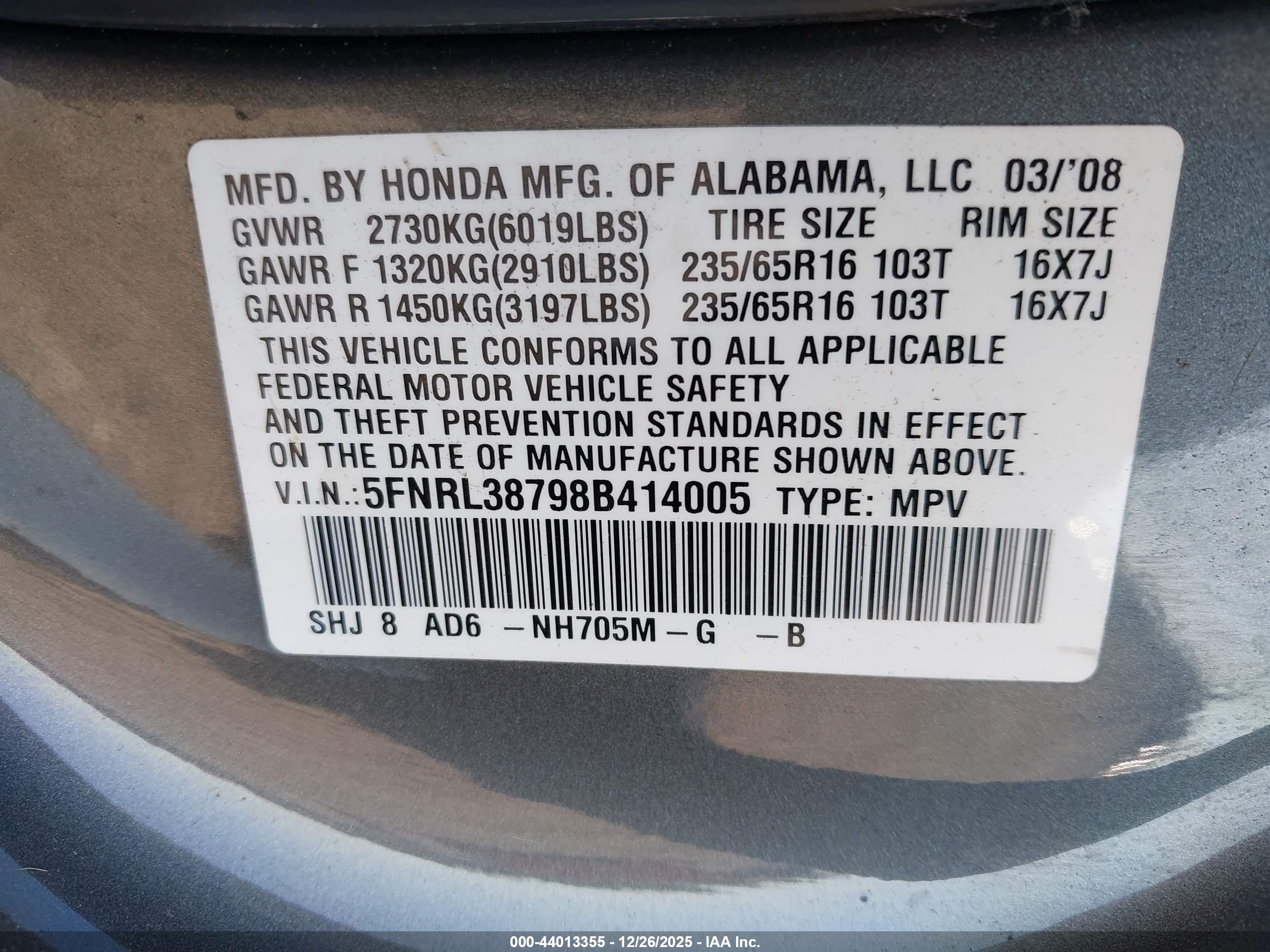 HONDA ODYSSEY image 9