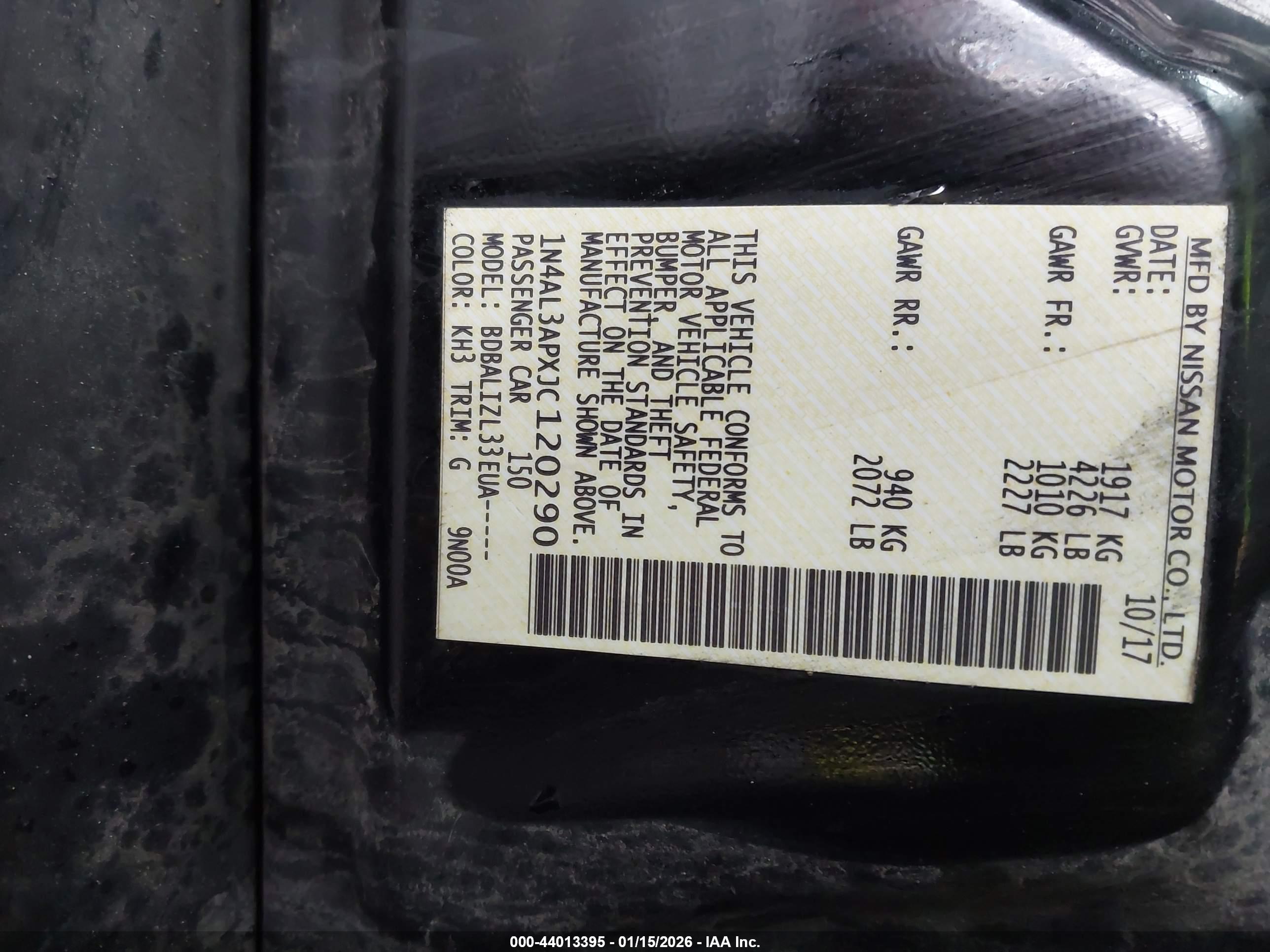 NISSAN ALTIMA image 9