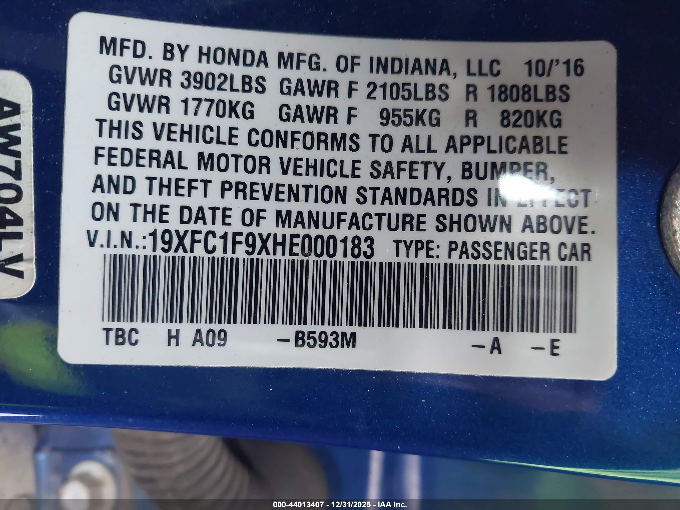 HONDA CIVIC image 9