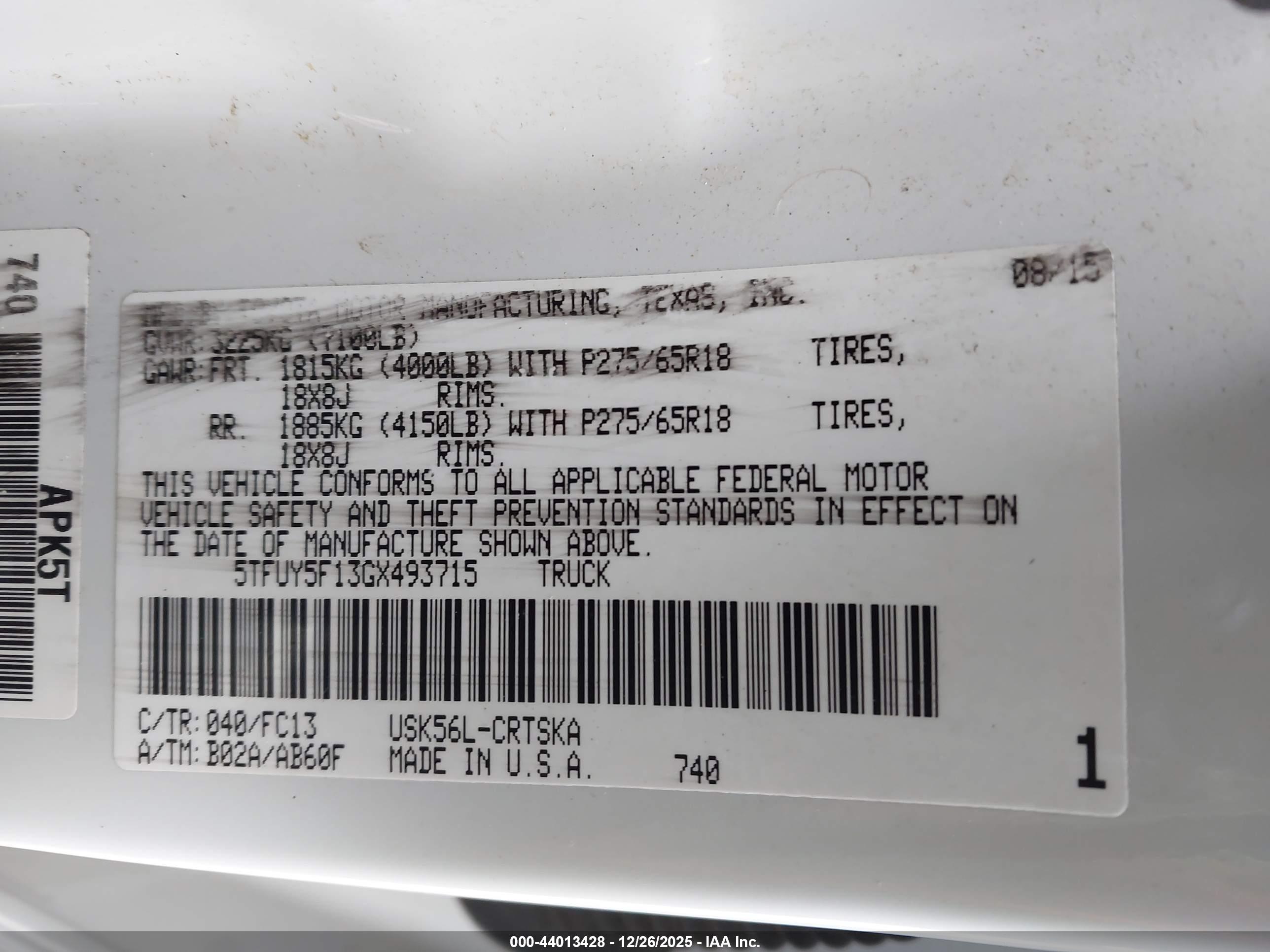 TOYOTA TUNDRA image 9