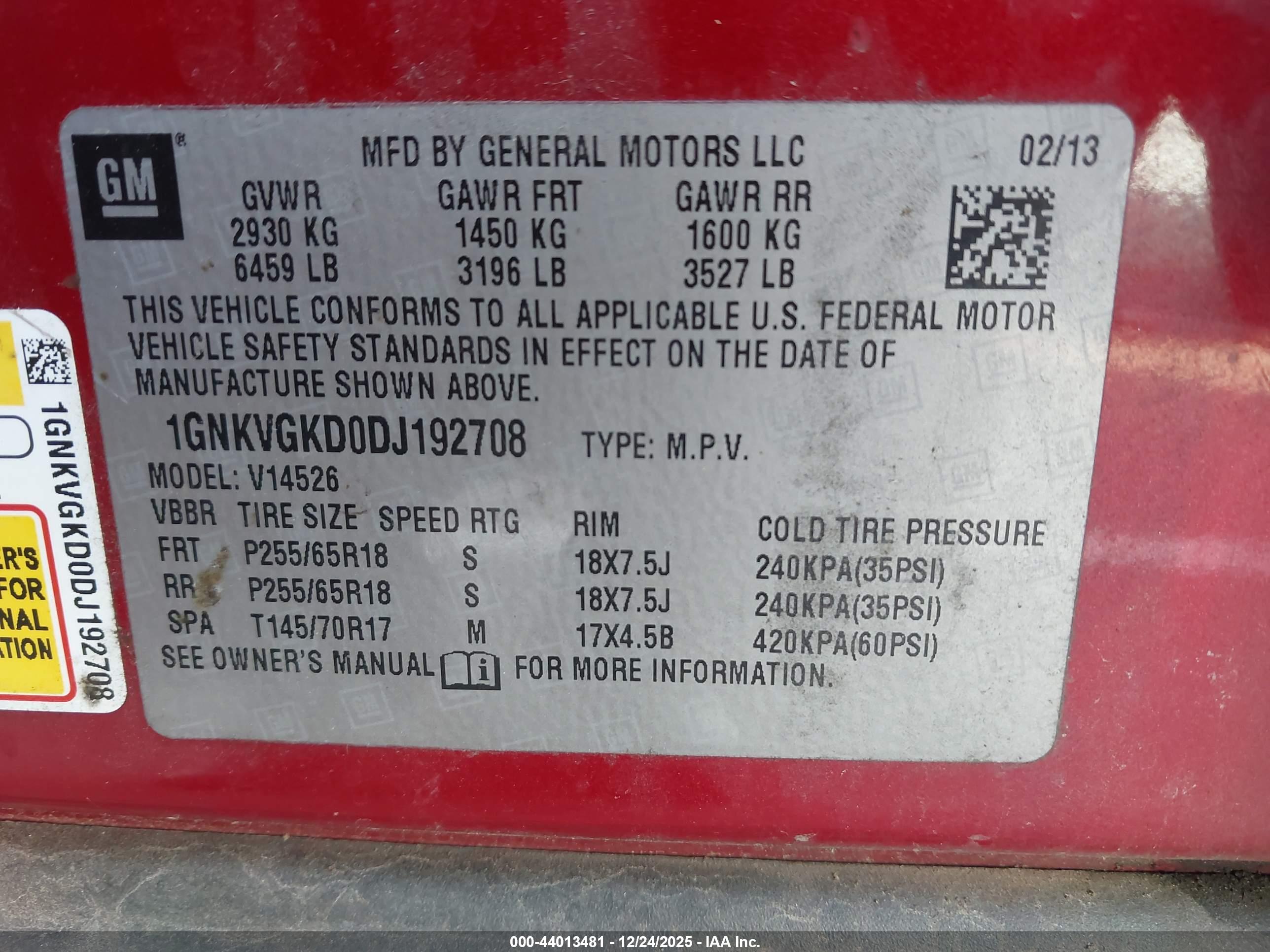CHEVROLET TRAVERSE image 9
