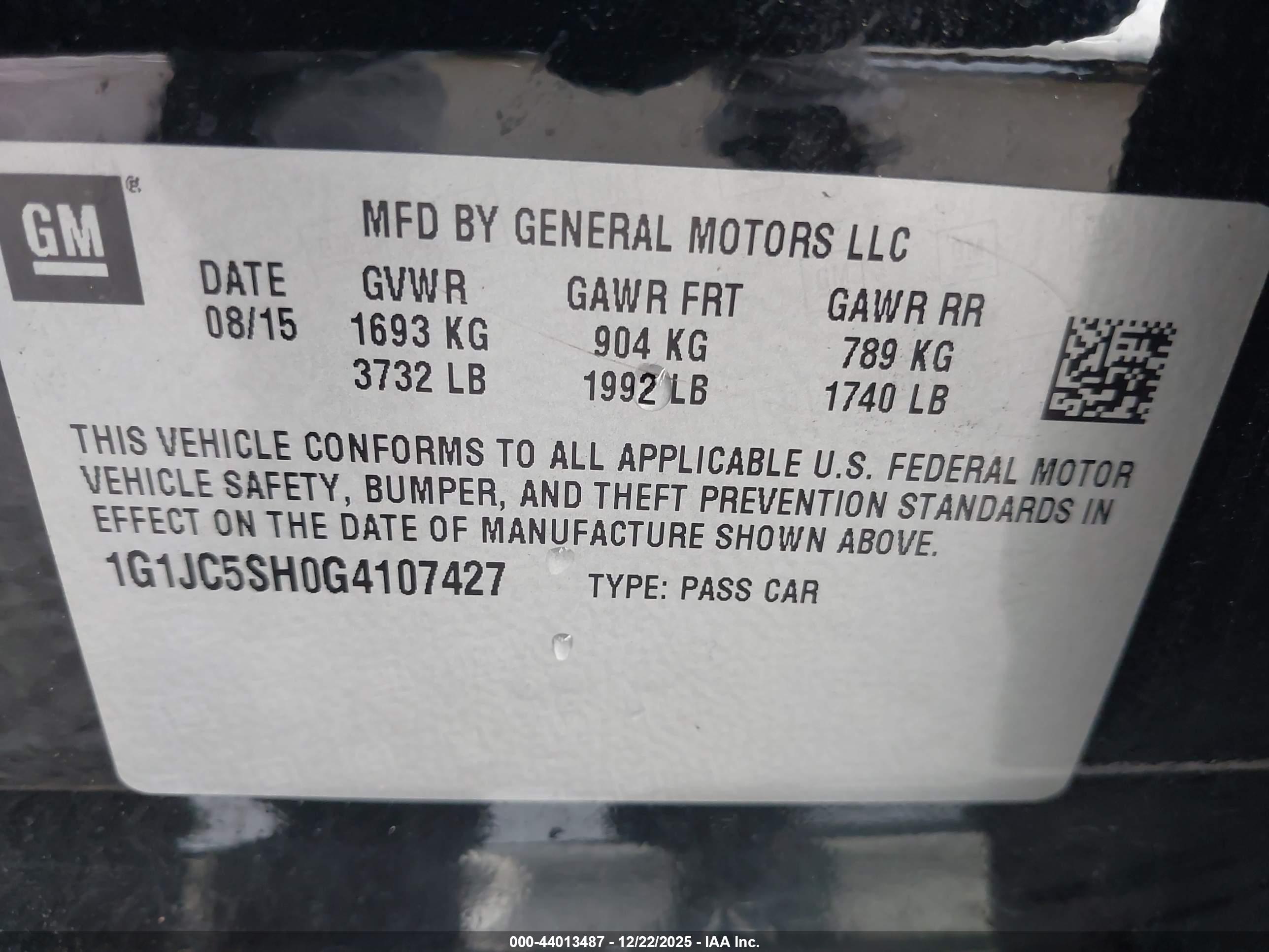 CHEVROLET SONIC image 9