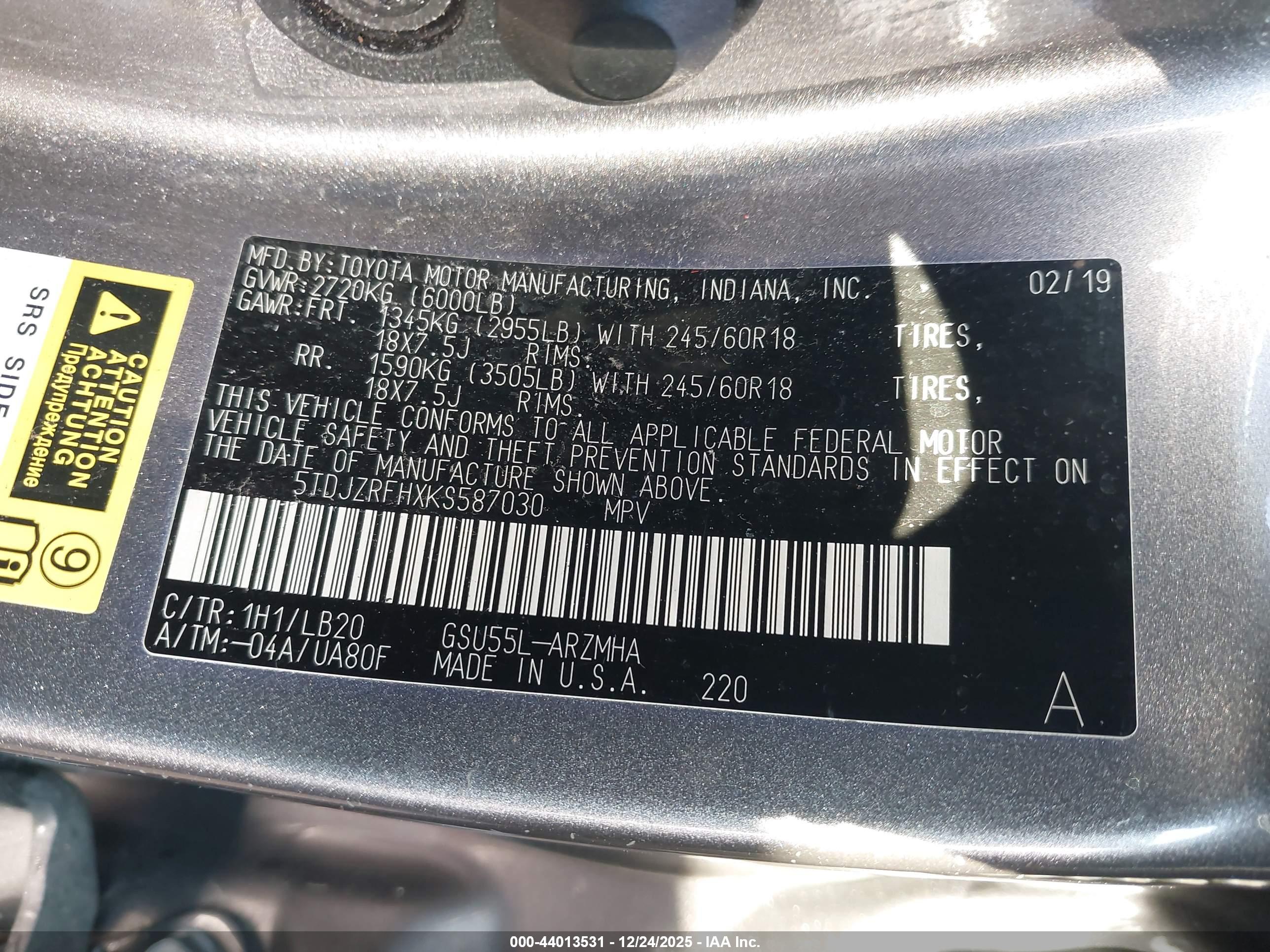 TOYOTA HIGHLANDER image 9